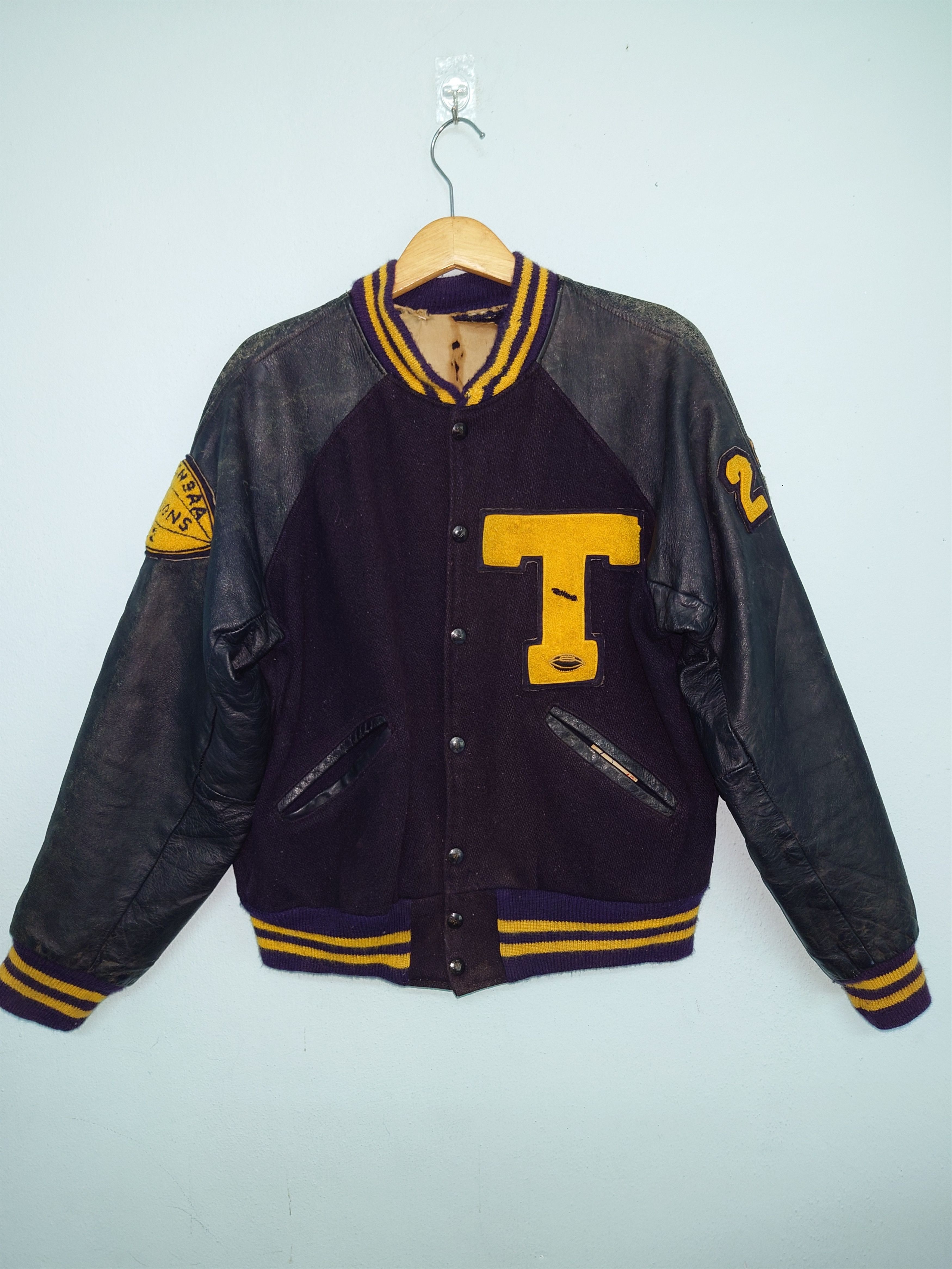 Vintage Vintage 70s Speedline Athletic Wear Letterman Jacket Size US L / EU 52-54 / 3 - 7 Thumbnail