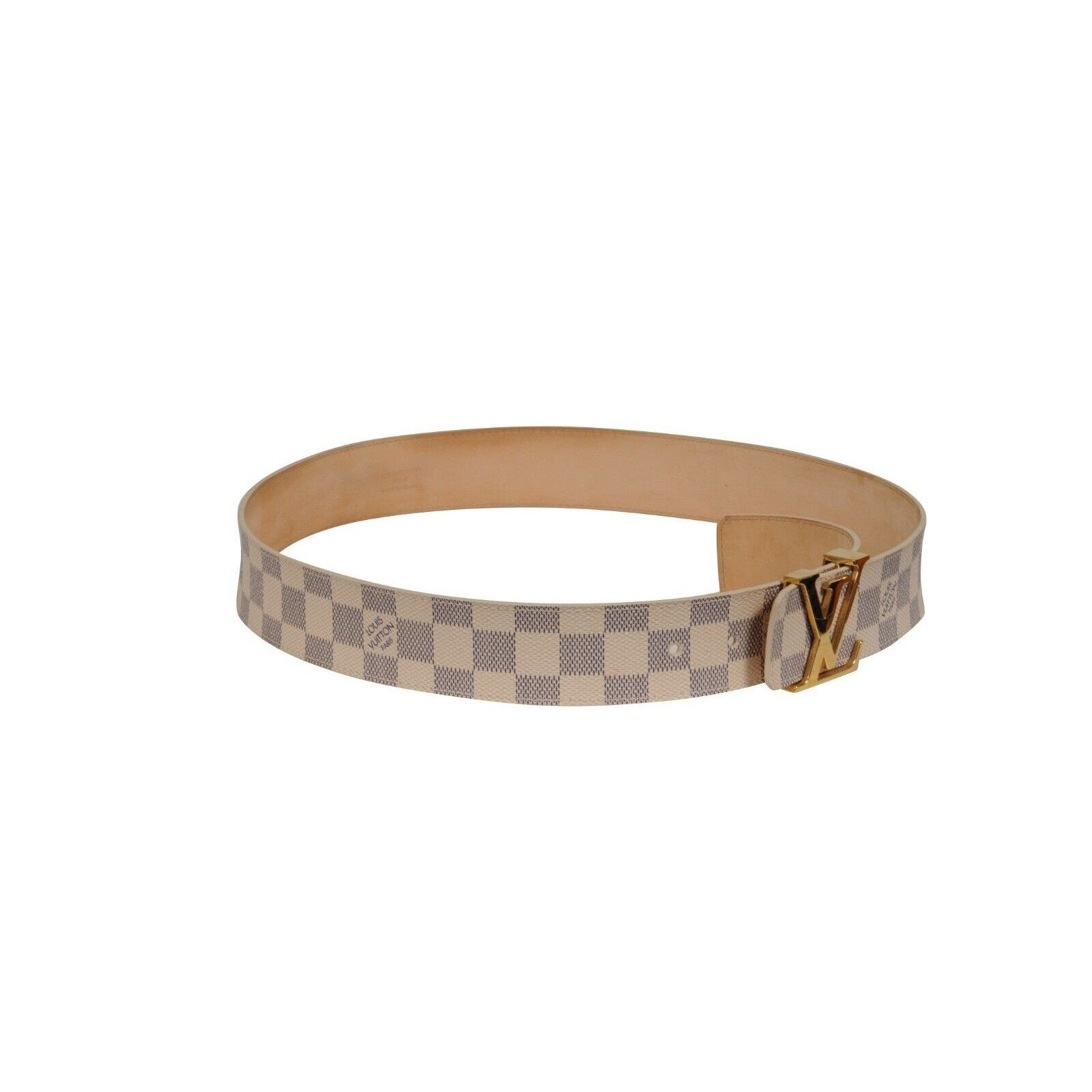 Louis Vuitton Damier Azur Initials Belt 40MM 90 36 Cream Size 36 - 9 Thumbnail