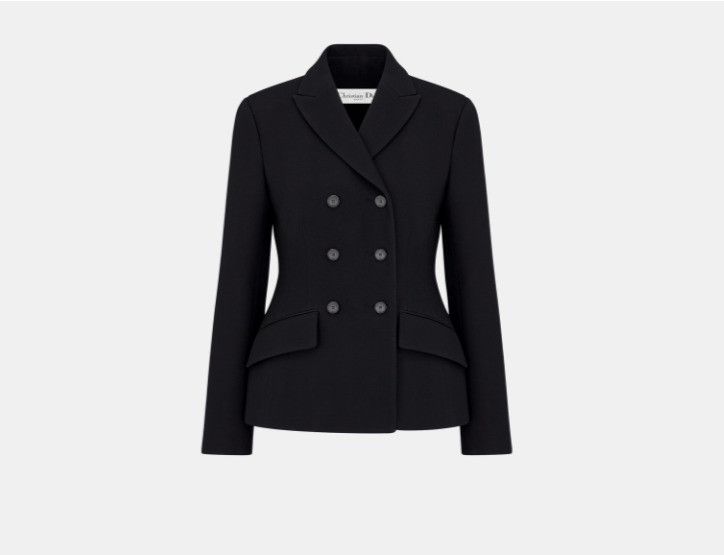 o1w1db10425 221V06A Fitted Jacket in Black