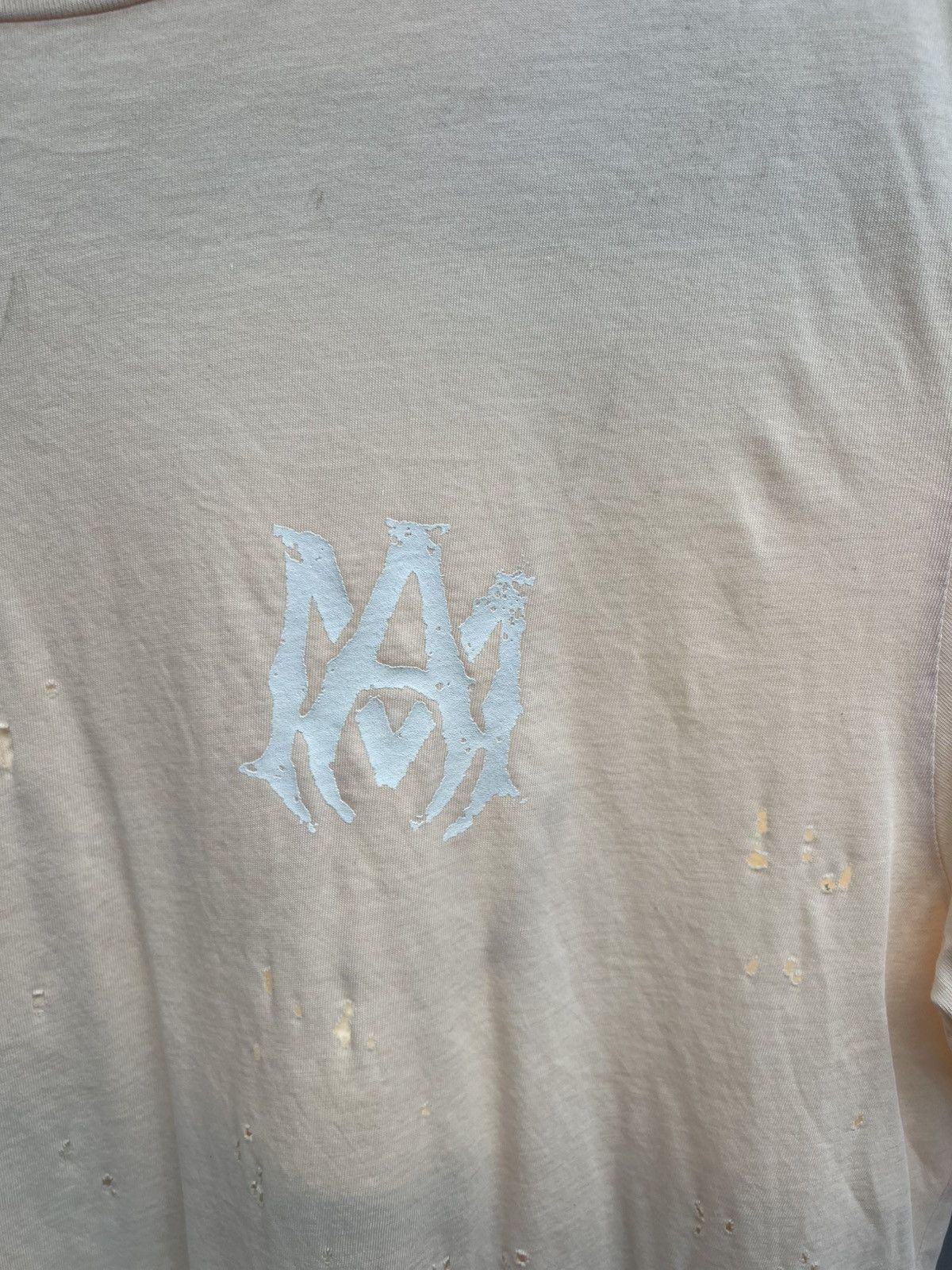 Amiri Amiri Cream Hole Tee Size US L / EU 52-54 / 3 - 5 Thumbnail