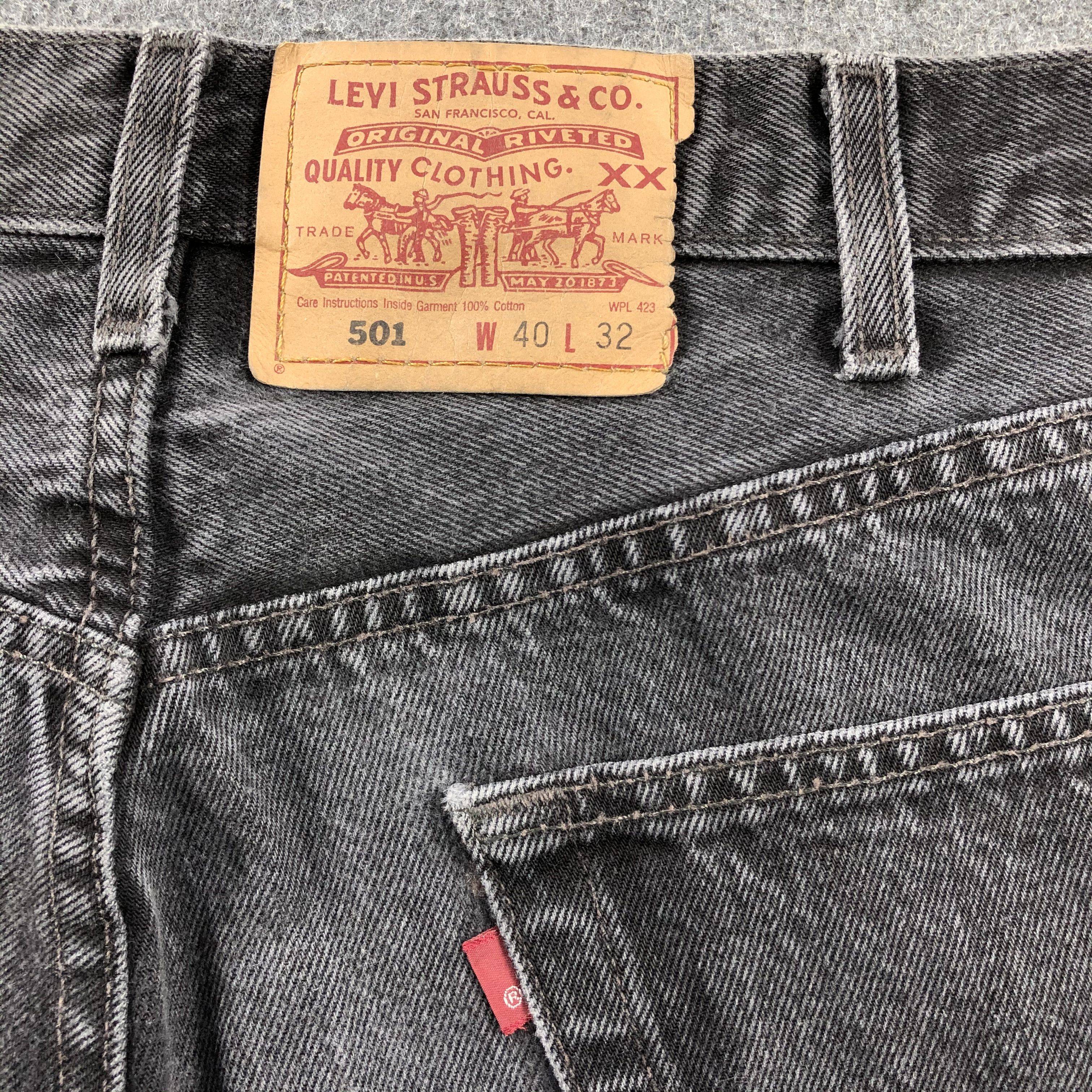 Levi's × Vintage Vintage 90s Faded Black Levis 501 Jeans-JM1536 Size US 39 - 5 Thumbnail