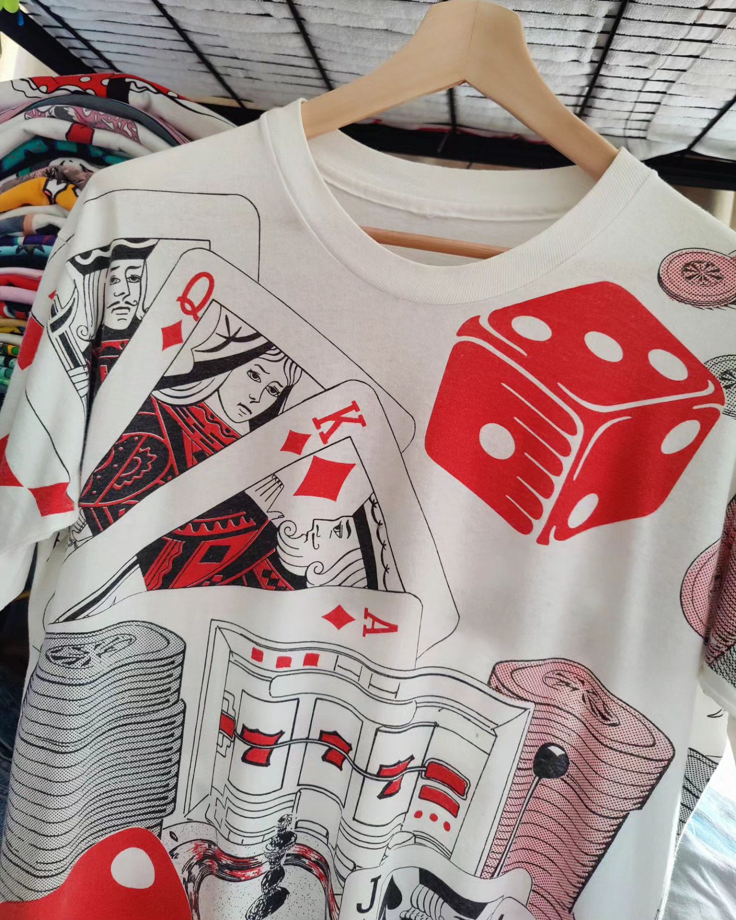 Vintage vintage 90s AOP ♠️♥️♦️♣️ Size US L / EU 52-54 / 3 - 7 Thumbnail