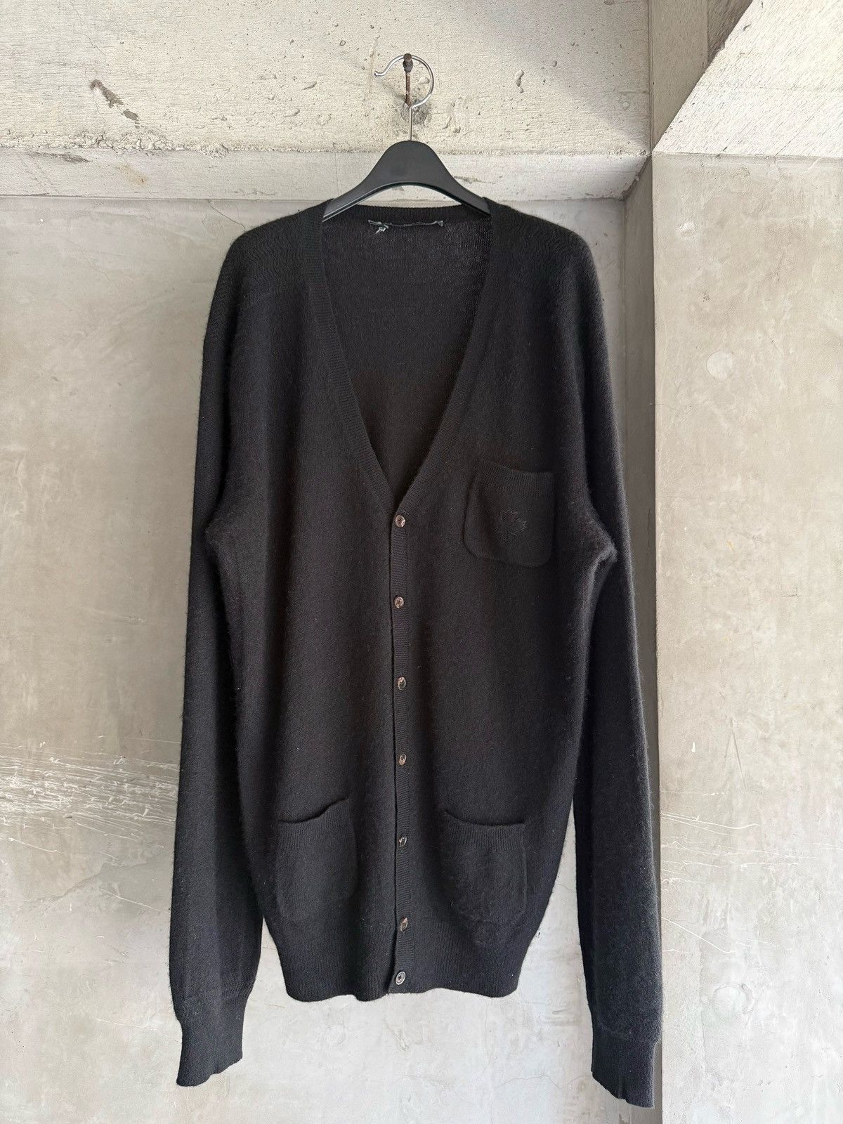 Dsquared2 DSQUARED2 12AW Archive Oversized Black Cashmere Cardigan Size US XL / EU 56 / 4 - 1 Thumbnail