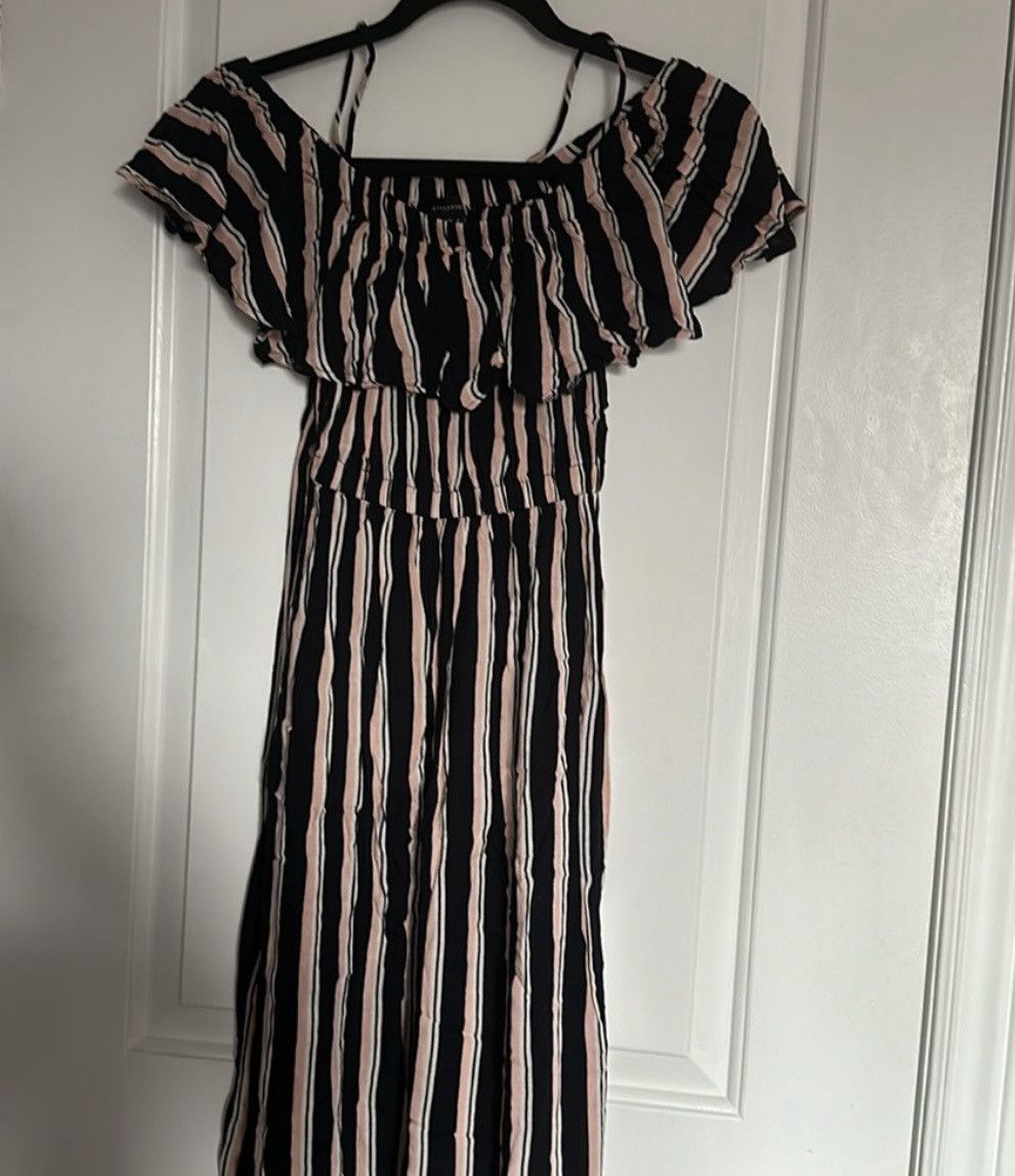 Other Long Stripped Ruffled Dress Size S / US 4 / IT 40 - 1 Thumbnail