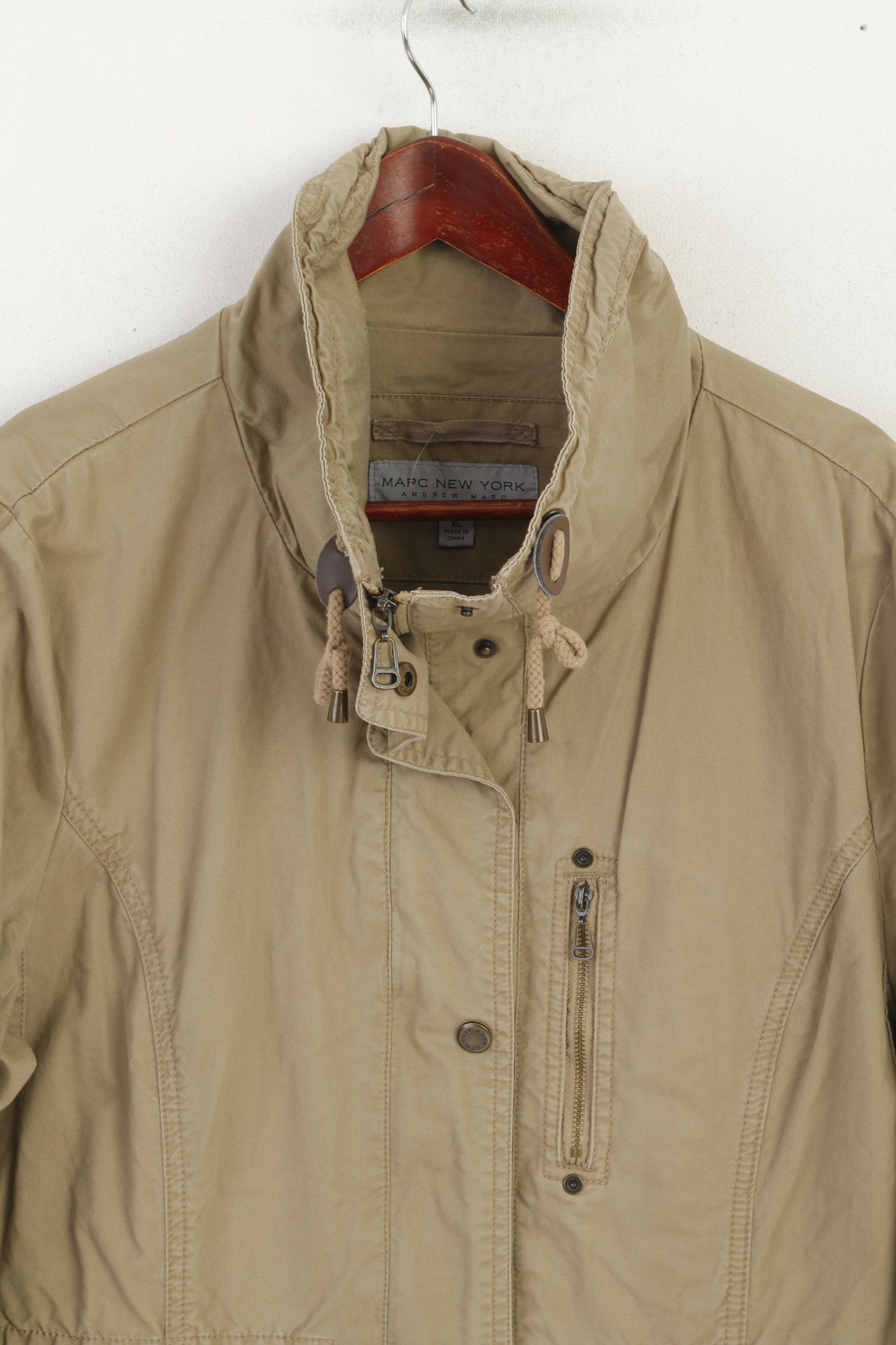 Andrew Marc Andrew Marc New York Women XL Jacket Beige Cotton 7615 Size XL / US 12-14 / IT 48-50 - 3 Thumbnail
