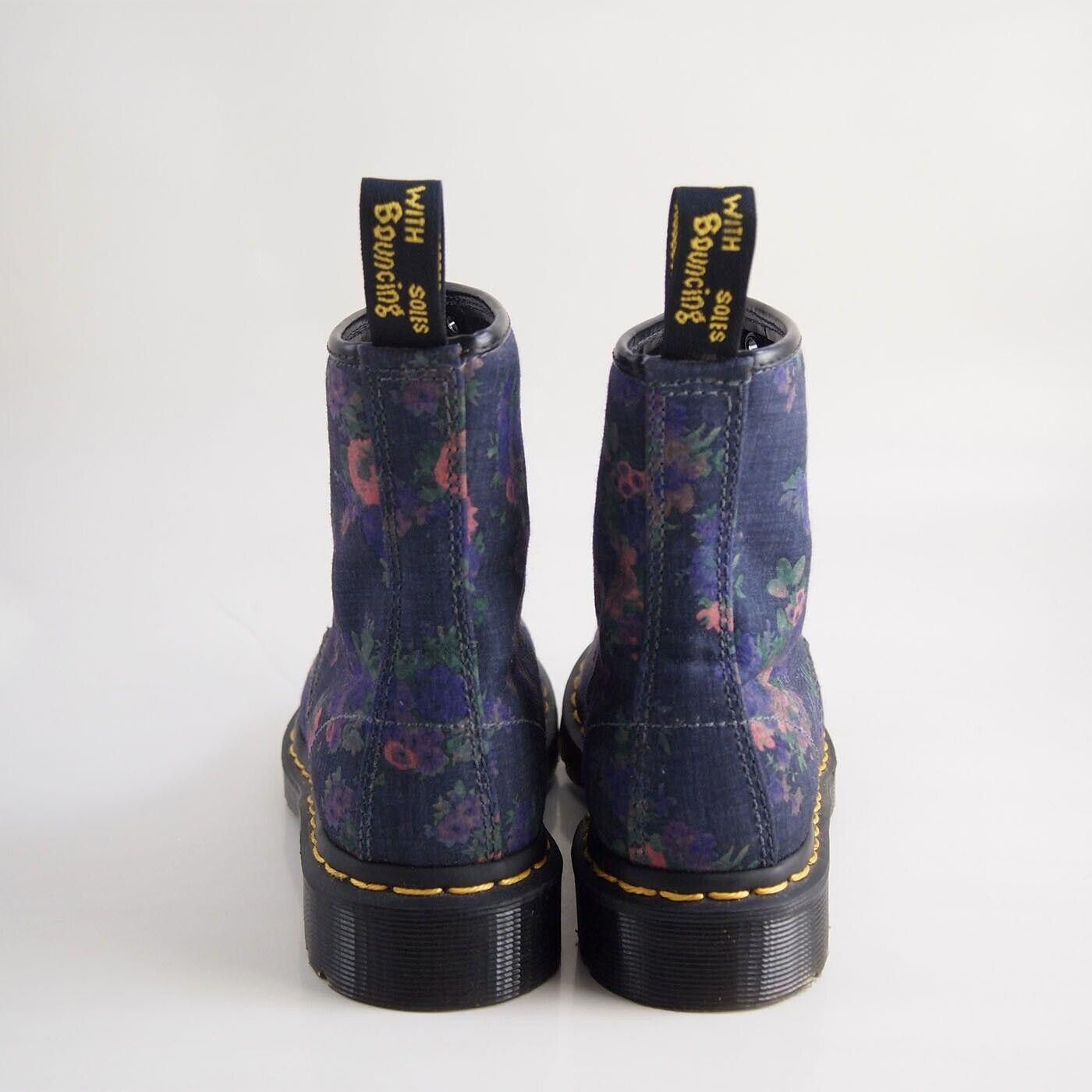 Dr. Martens Dr Martens Boots Blue Floral Textile Womens US 5 L EU 36 Size US 5 / IT 35 - 5 Thumbnail