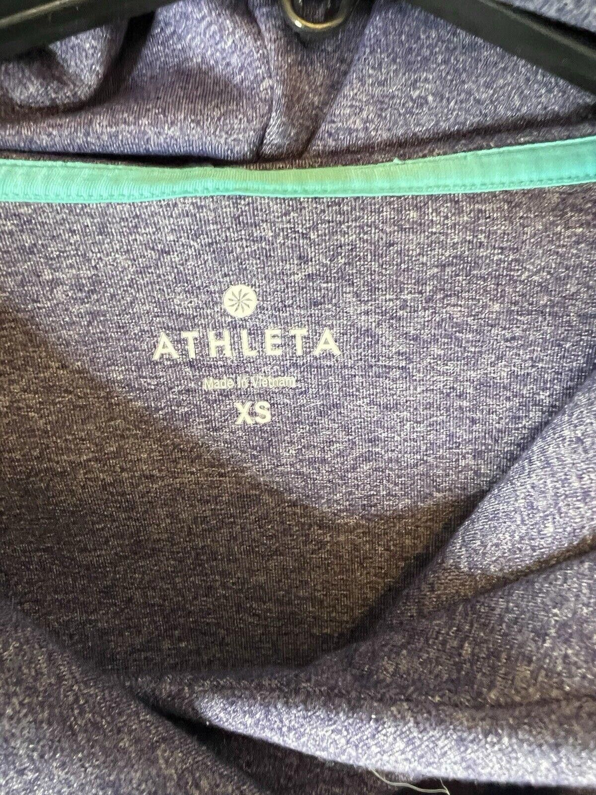 Designer ATHLETA PURPLE LONG HOODIE JACKET XS ASYMMETRICAL ZIP Size XS / US 0-2 / IT 36-38 - 4 Thumbnail