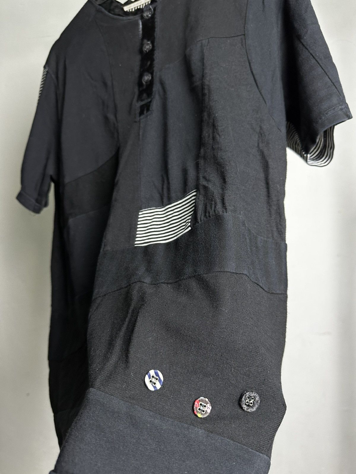 Diet Butcher Slim Skin × Japanese Brand Diet Bucher Slim Skin Patchwork Button Tshirt Size US M / EU 48-50 / 2 - 4 Thumbnail