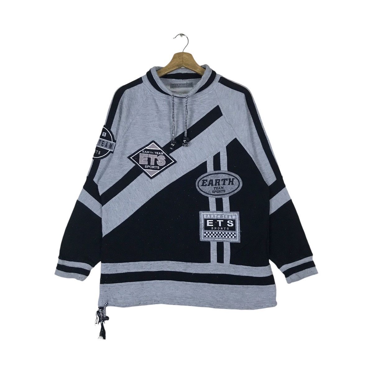 Vintage Vintage Created by Earth Team Drawstring Pullover Jumper Size US S / EU 44-46 / 1 - 1 Thumbnail