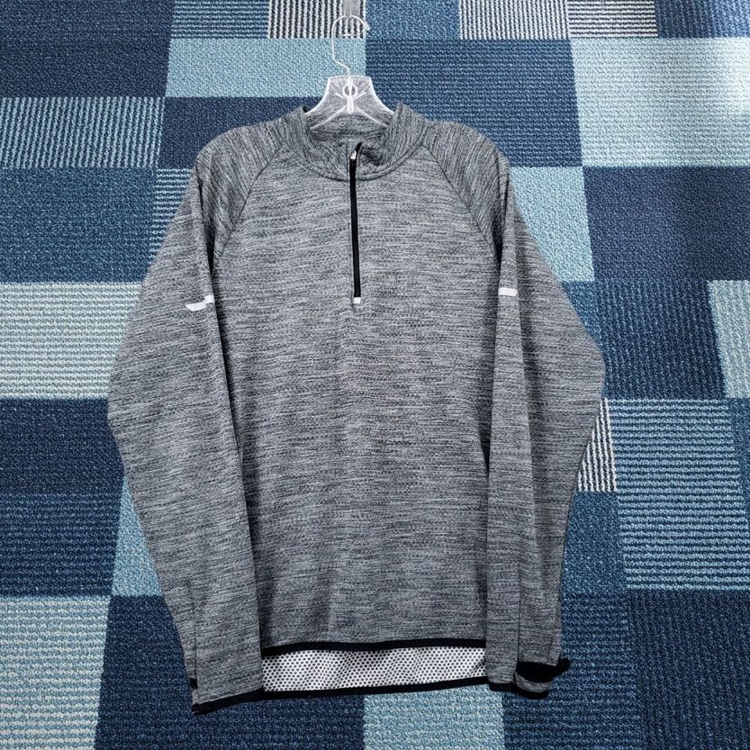 Champion Champion Jacket Men L Large Gray Heather Long Sleeve 1/4 Zip Activewear Duo Dry Size L / US 10 / IT 46 - 1 Thumbnail