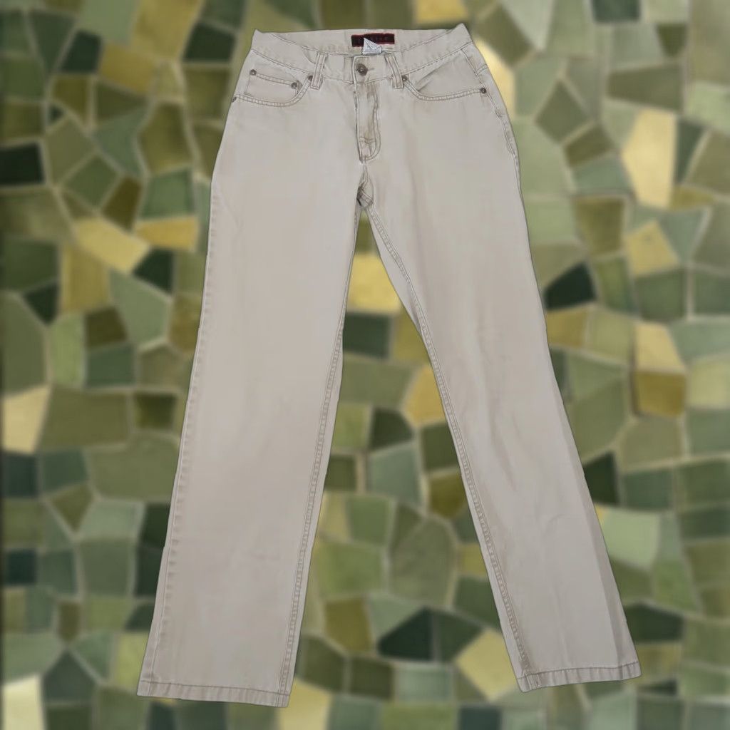 Vintage VINTAGE Fission Jeans Tan Slim Straight Leg Mens 29x32 Khaki 90s IH Size US 29 - 1 Thumbnail