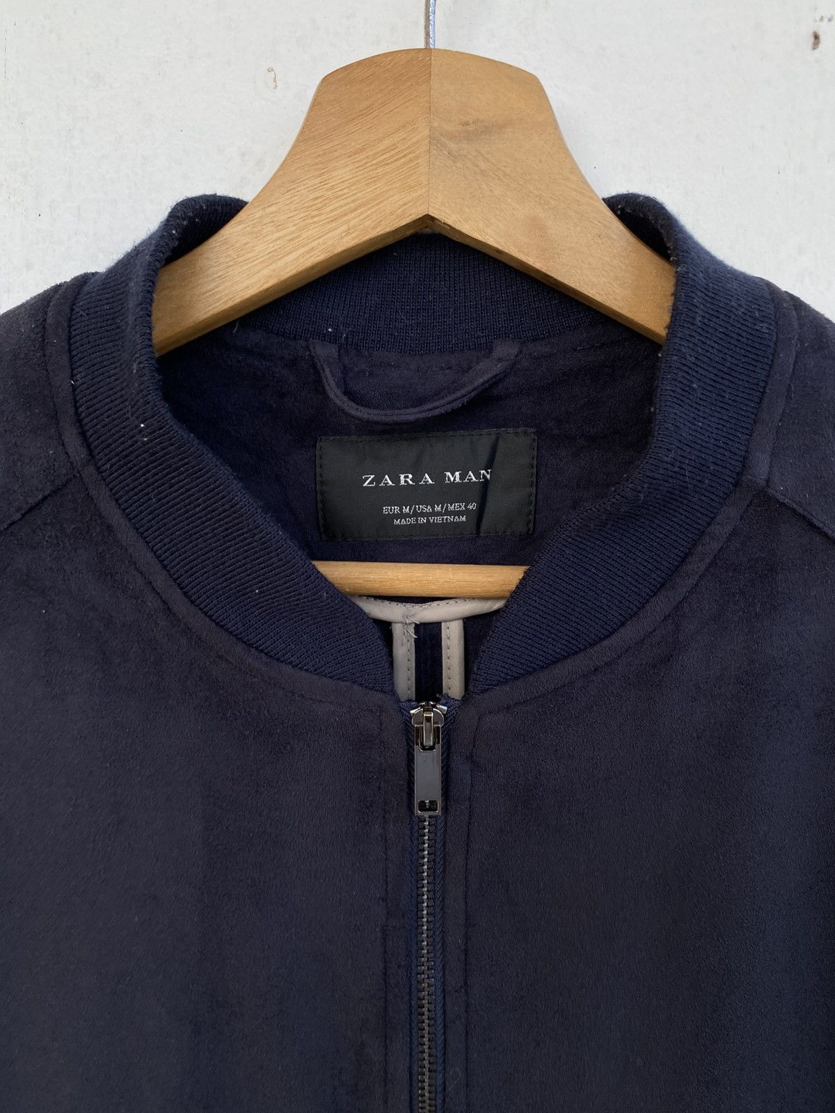 Zara ZARA MAN Navy Blue Bomber Jacket Size US M / EU 48-50 / 2 - 7 Thumbnail