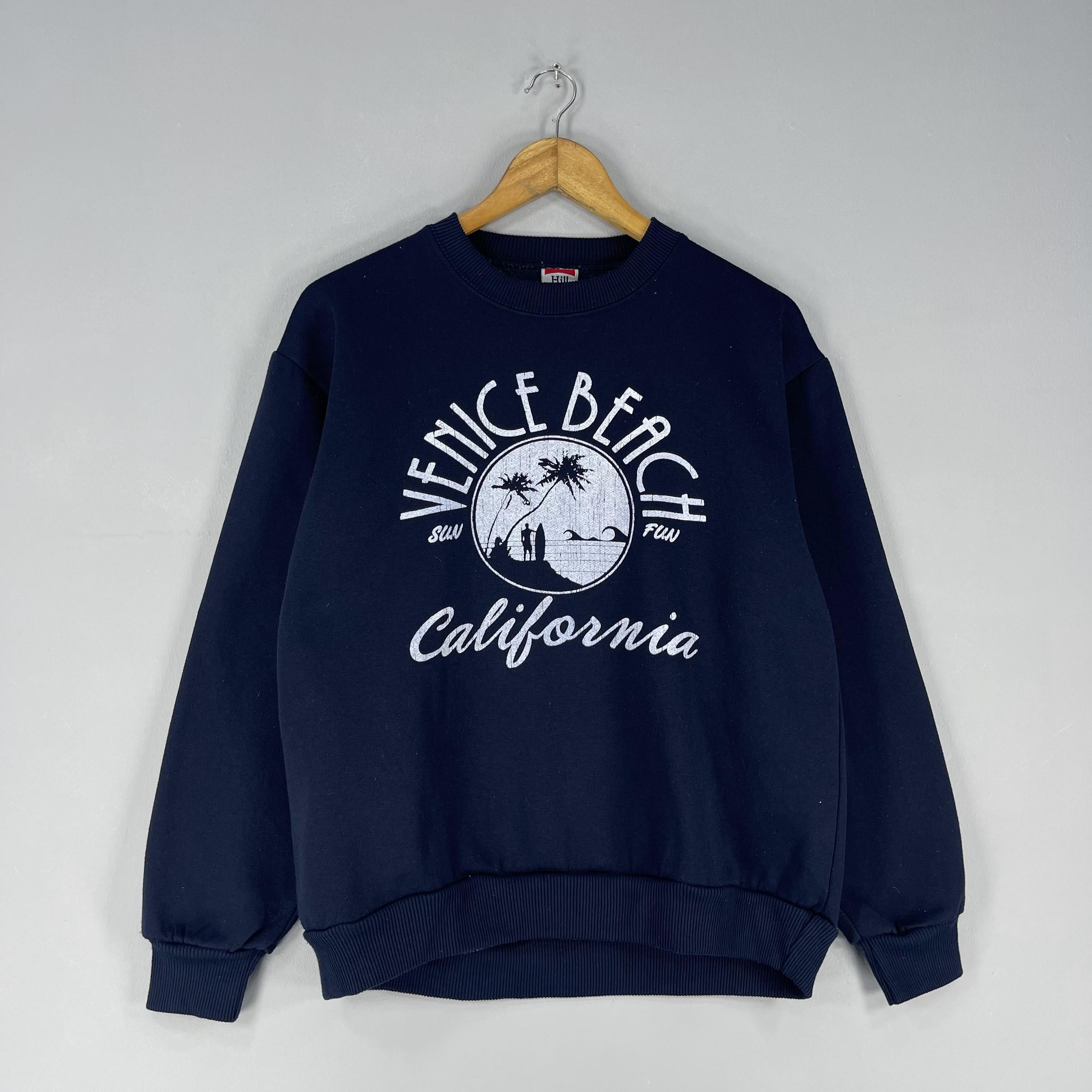 Vintage Vintage VENICE BEACH California Spellout Printed Sweatshirt Size US S / EU 44-46 / 1 - 3 Thumbnail