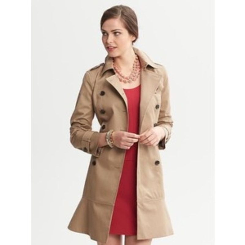 Banana Republic Banana Republic Flared Double Breasted Trench Coat Tan Belt Size XS / US 0-2 / IT 36-38 - 8 Thumbnail