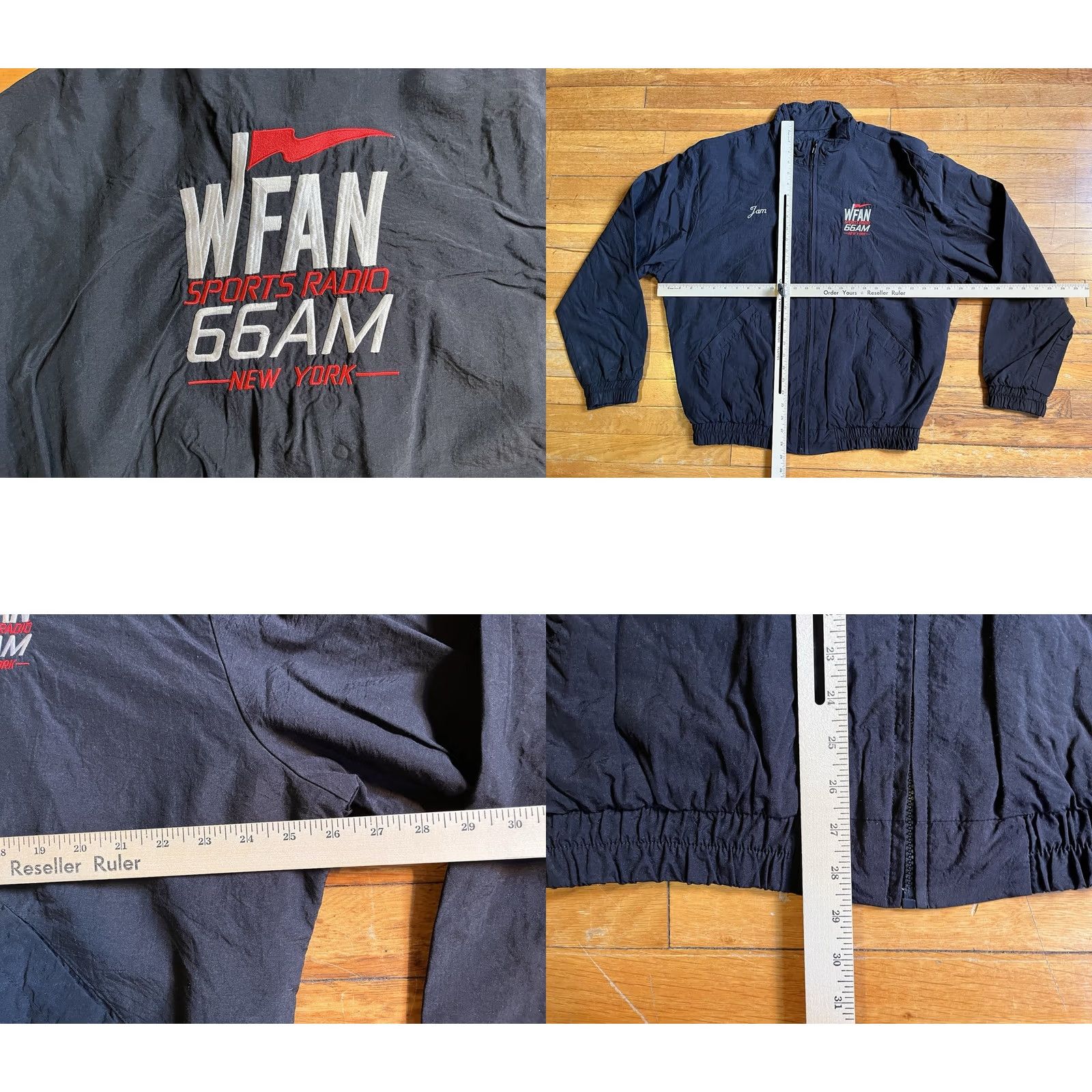 Vintage VINTAGE WFAN Sports Radio 66AM New York Jacket Mens XL Black 90s Size US XL / EU 56 / 4 - 8 Thumbnail