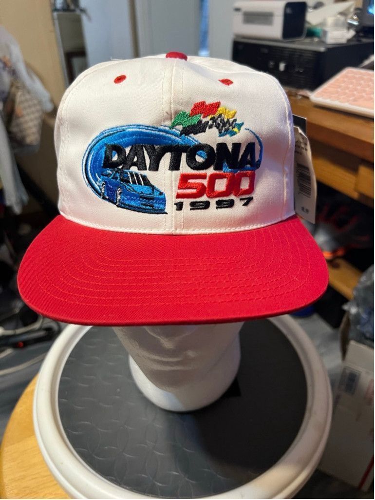 Vintage Men's CHECKERED FLAG Sports Daytona 500 1997 Hat One Size Size ONE SIZE - 1 Thumbnail