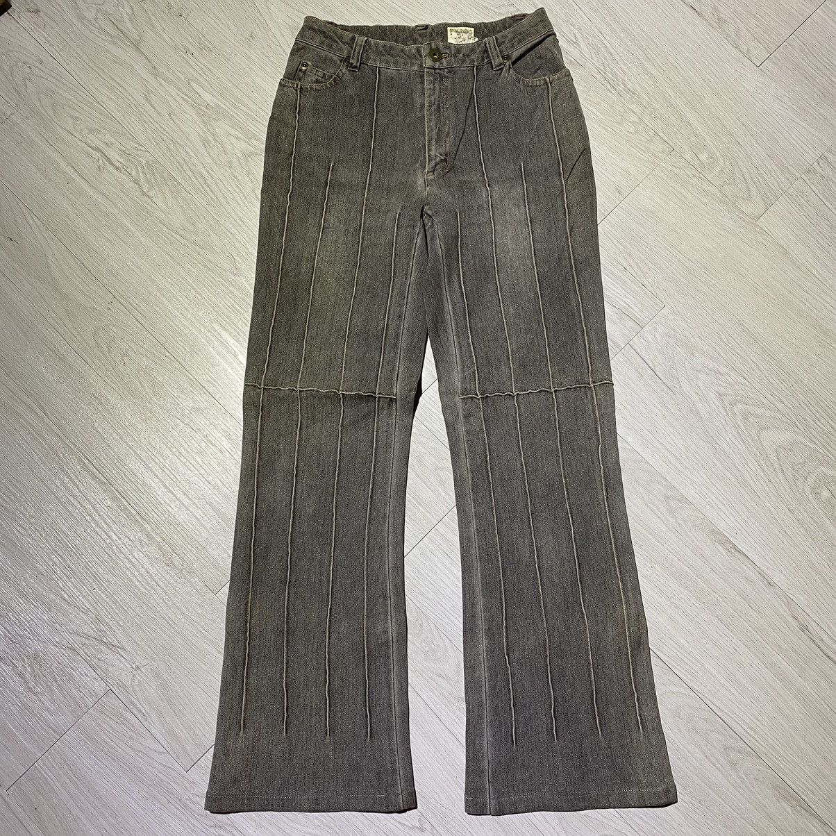 If Six Was Nine × Le Grande Bleu (L.G.B.) Fontana Grande Vertical Hagi Flared Pants Size 27" / US 4 / IT 40 - 1 Thumbnail