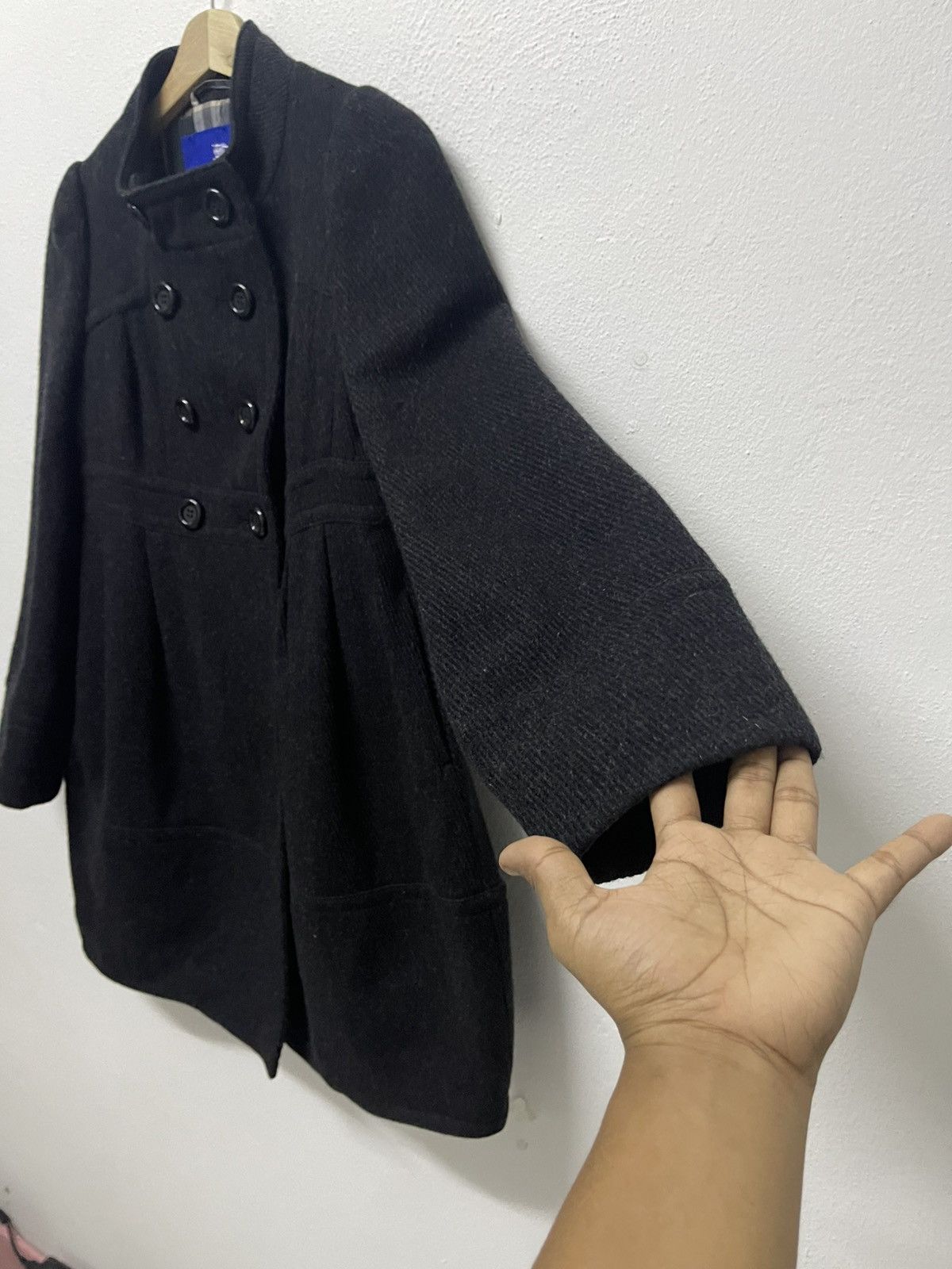 Burberry 2000s BURBERRY BLUE LABEL STAND COLLAR COAT LINEN NOVACHECK Size XS / US 0-2 / IT 36-38 - 4 Thumbnail