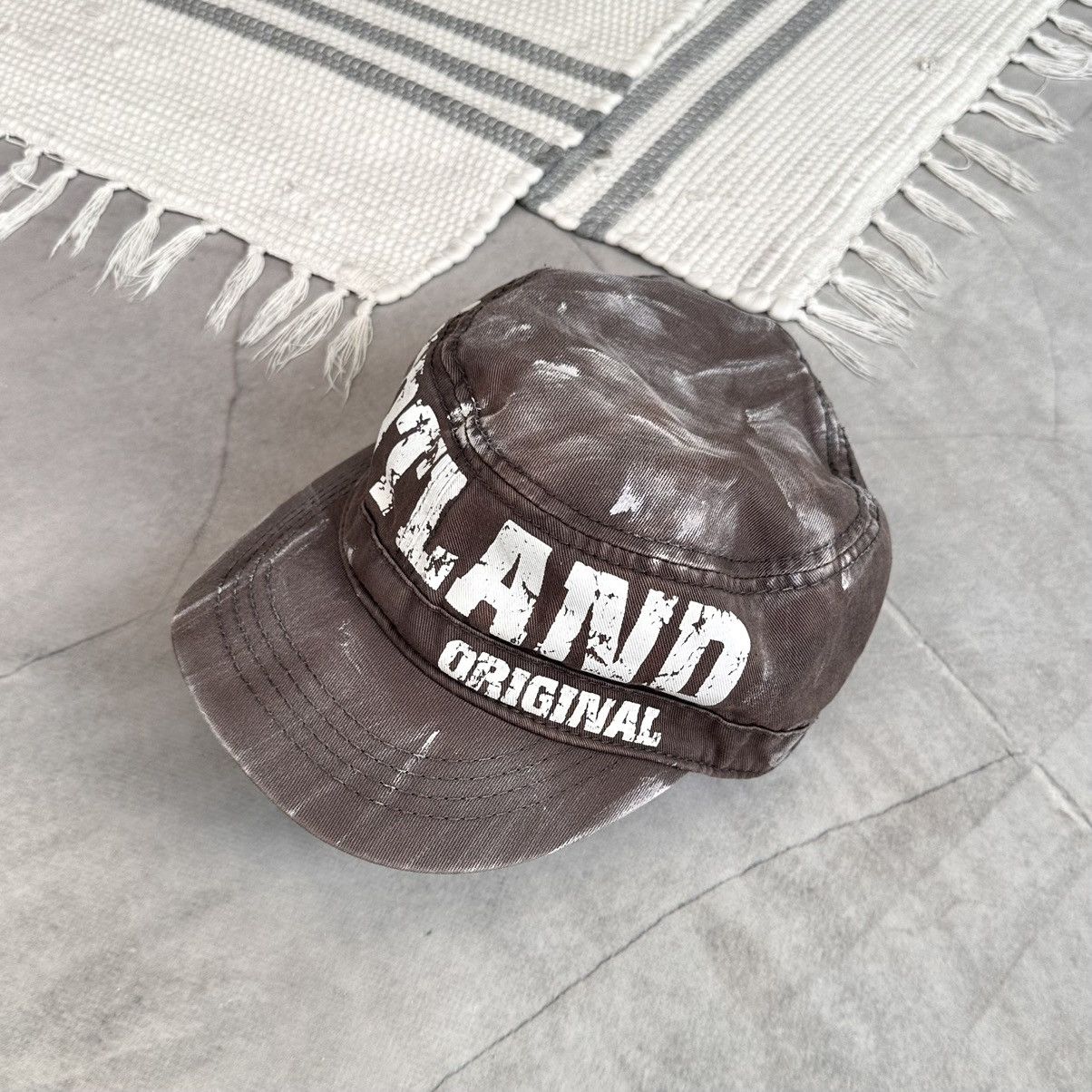 Undercover Undercover SS03 SCAB Patchwork Crust Punk Cap | Grailed