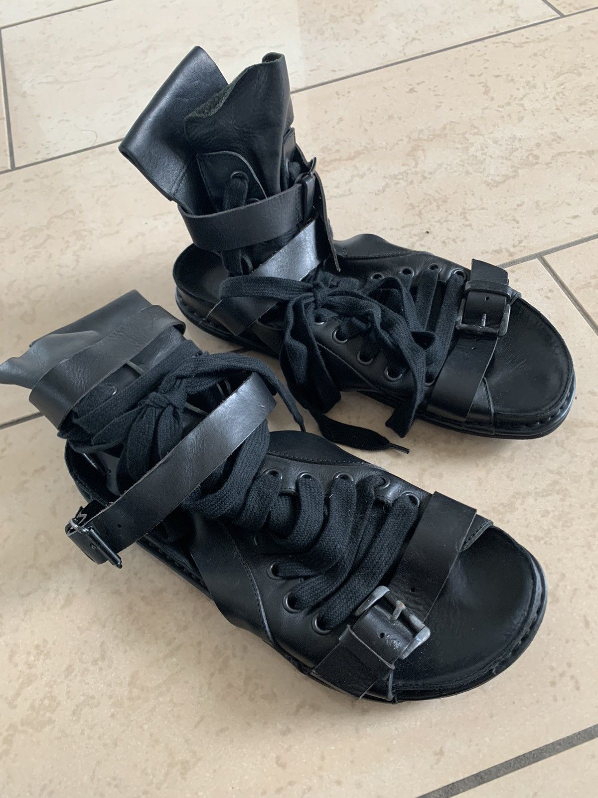 Ann Demeulemeester Ann Demeulemeester leather gladiator sandals Size US 11 / EU 44 - 10 Thumbnail