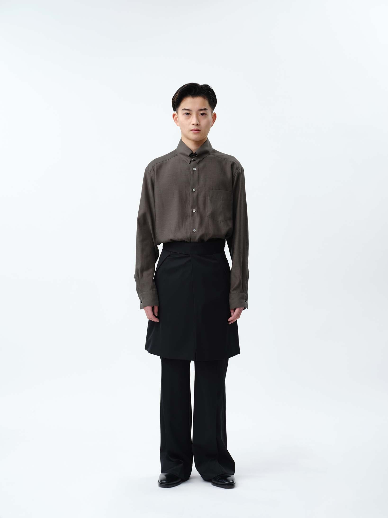 Other Sublations - SUPER140 WOOL WRAP GURKHA SKIRT Size US 29 - 10 Thumbnail
