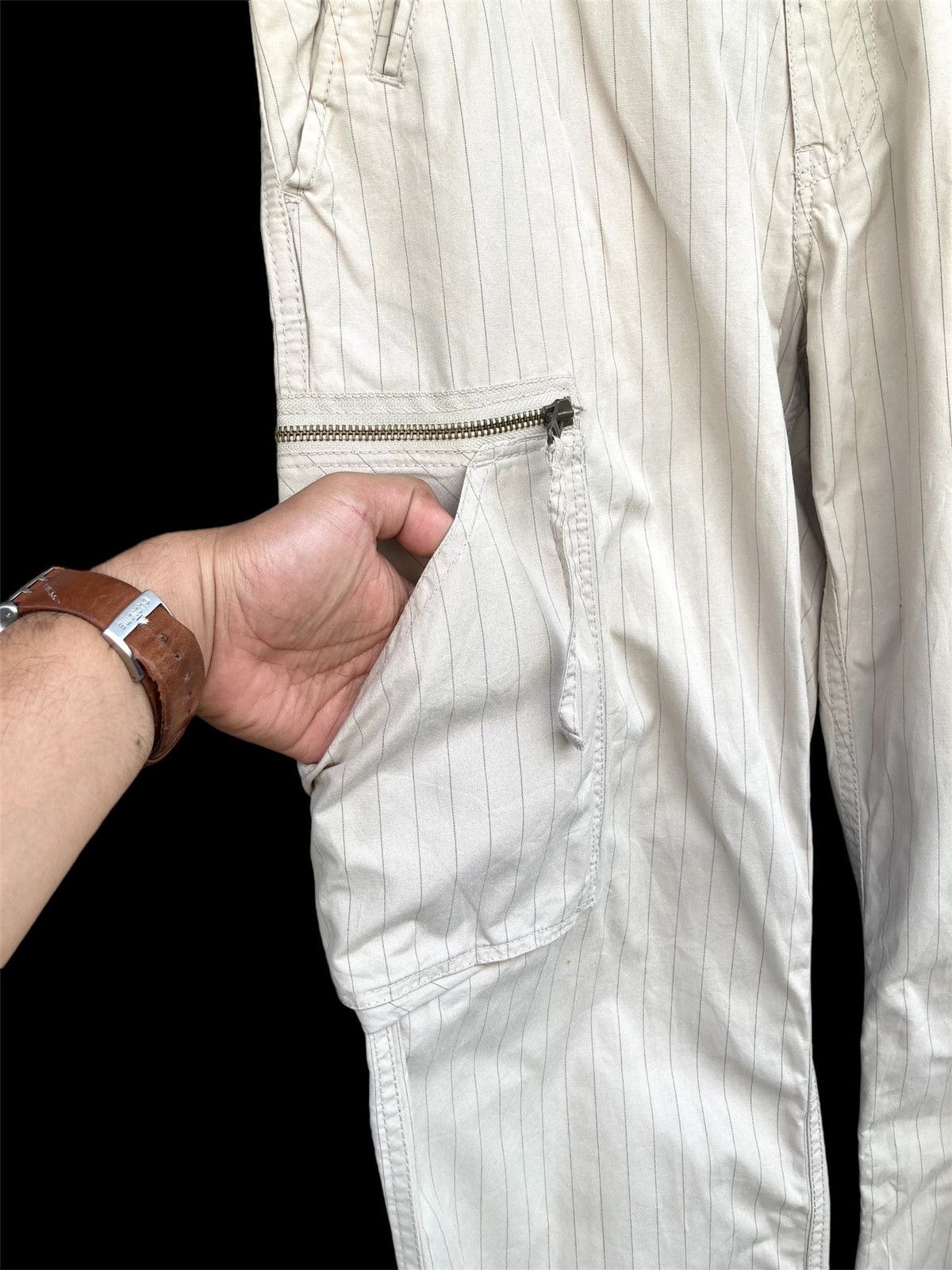 PPFM PPFM Stripe Japanese Cargo Pants Size US 34 / EU 50 - 9 Thumbnail