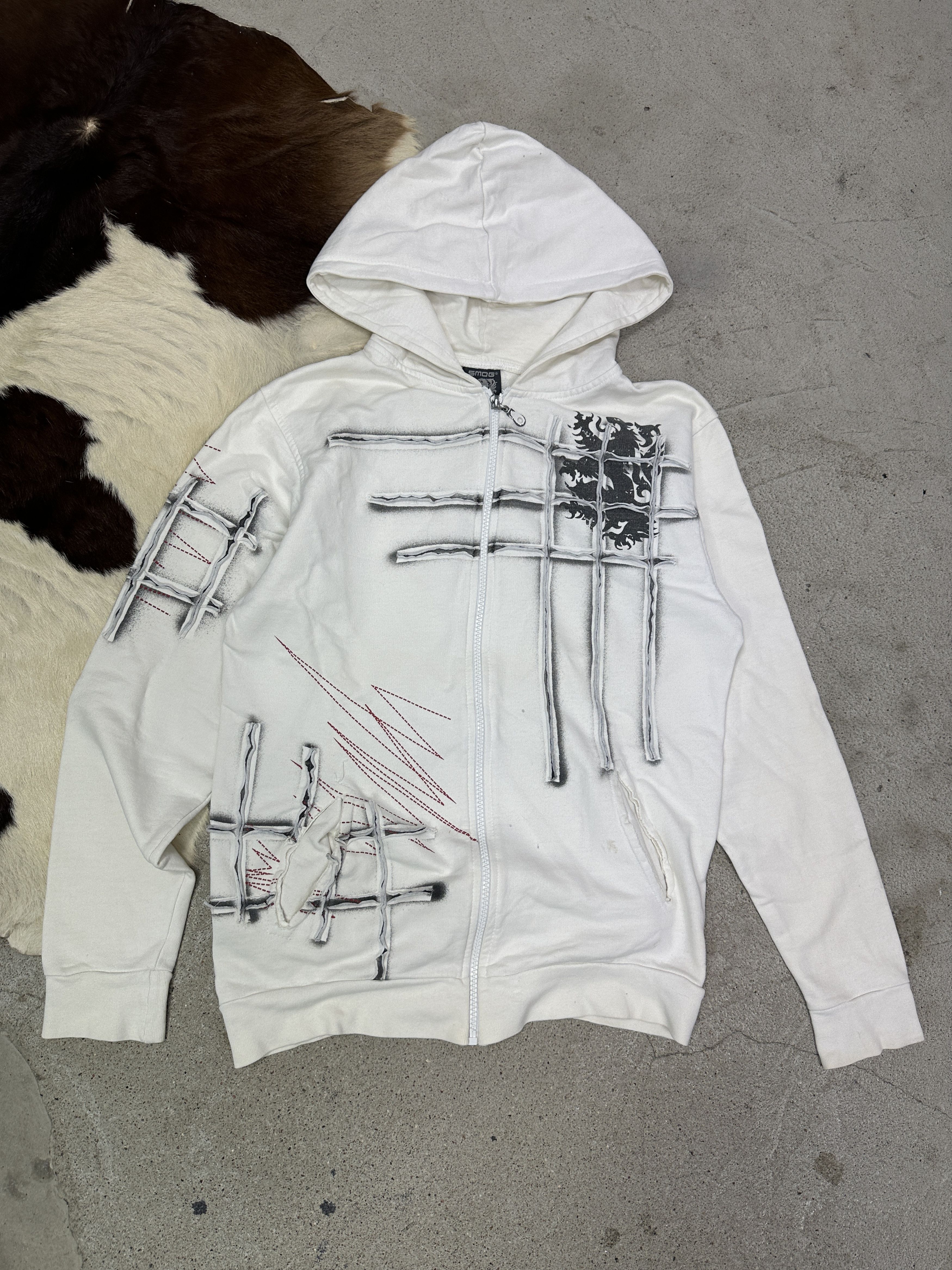 Vintage Vintage Streetwear Casual Embroidered Zip Hoodie Y2K Size US S / EU 44-46 / 1 - 2 Thumbnail