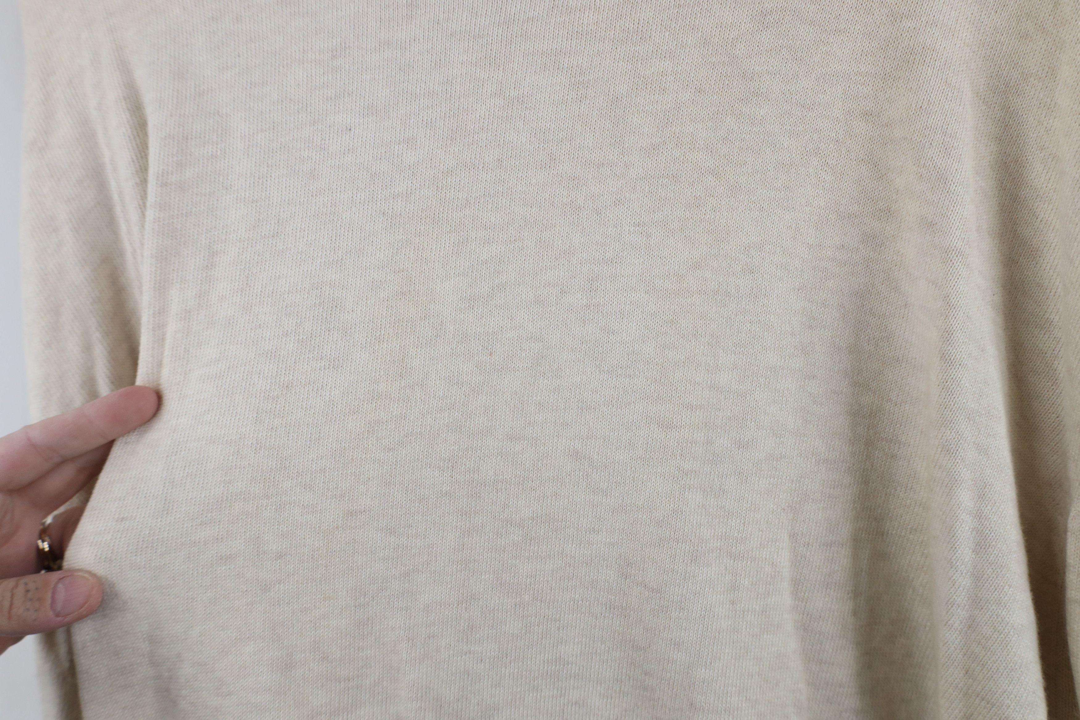 Vintage Vintage 90s Streetwear Cable Knit Long Sleeve Polo Beige Size US XXL / EU 58 / 5 - 9 Thumbnail