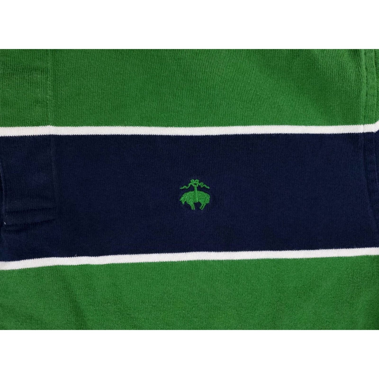 Brooks Brothers Brook Brothers 346 Polo Rugby Shirt Multicolor Striped Mens L Blue Green White Polo Shirt Mens L Size US L / EU 52-54 / 3 - 3 Thumbnail