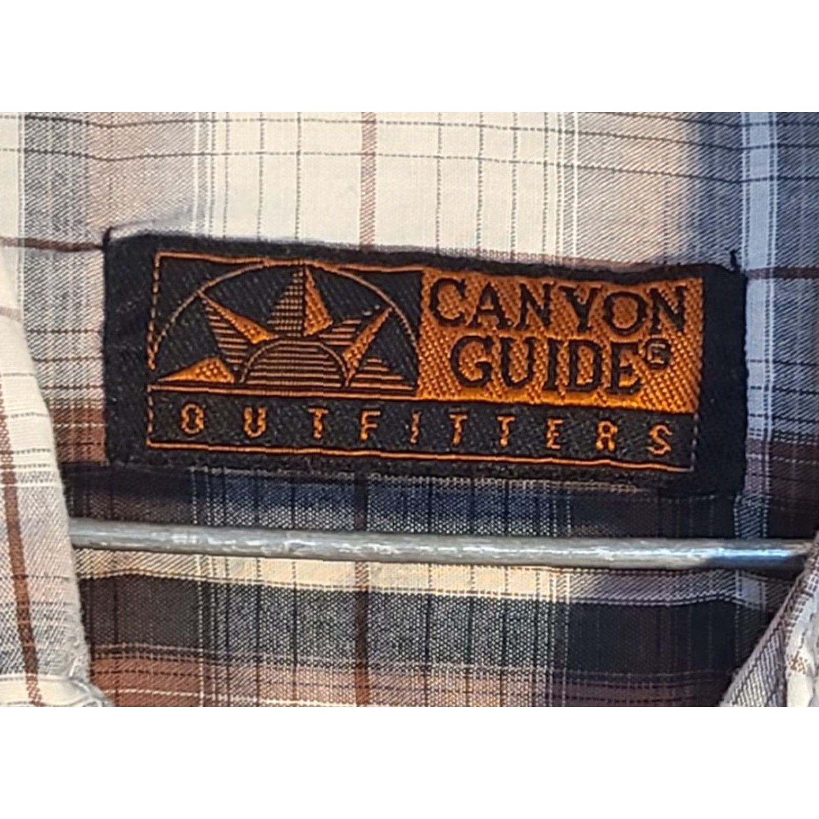 Vintage Canyon Guide Outfitters Mens Short Sleeve Button Up Western Pearl Snap Medium Shirt Regular Size US 31 - 2 Thumbnail