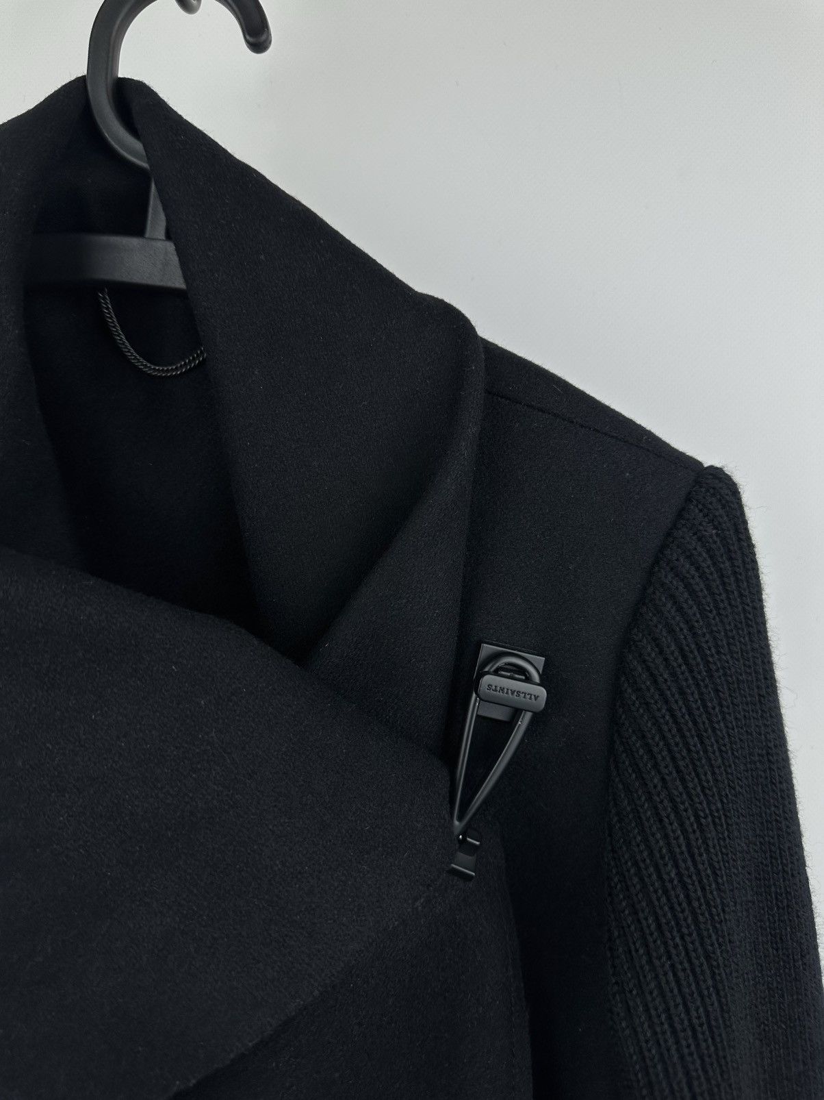Allsaints AllSaints Monument Rib Coat Black Wool Blend Jacket UK 10 Size US M / EU 48-50 / 2 - 4 Thumbnail