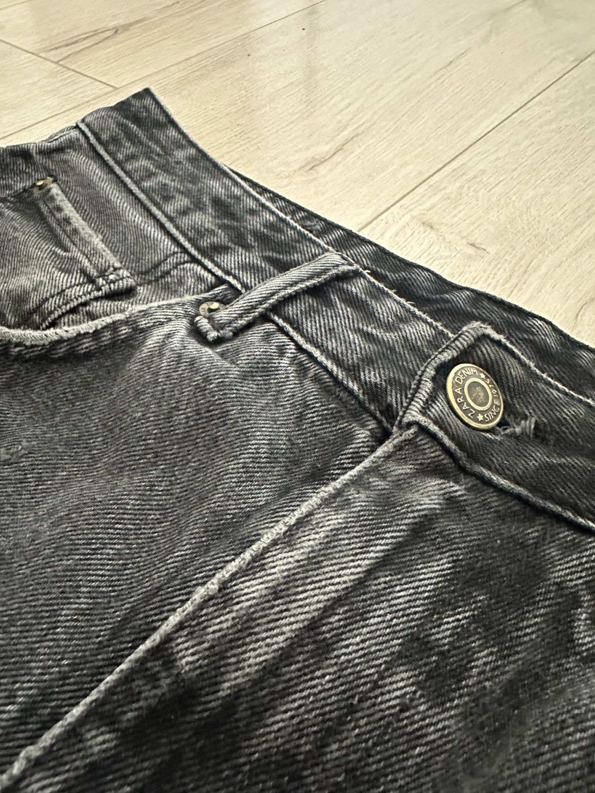 Other Zara x Custom Destressed Denim Shorts Size US 29 - 2 Thumbnail