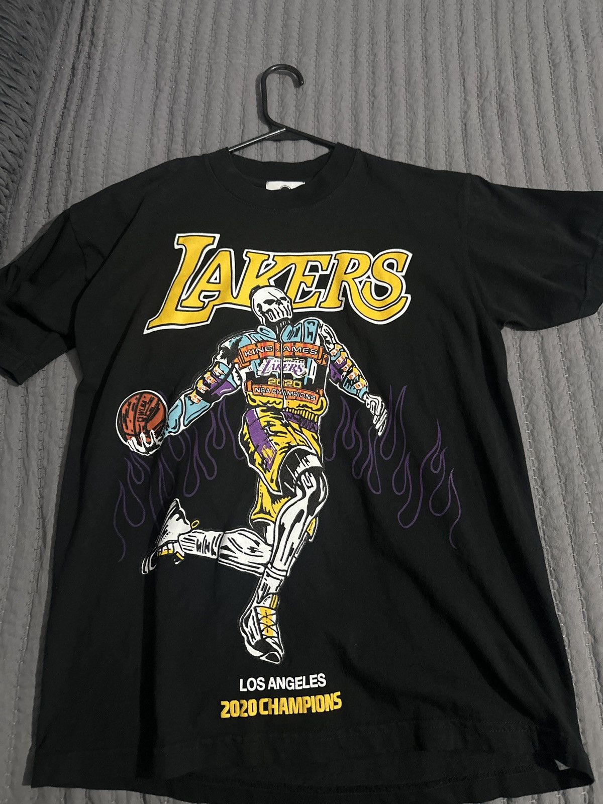 Image of Lakers 2020 Championship Warren Lotas in Black, Men's (Size Small)