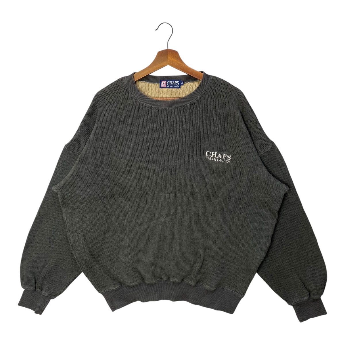 Chaps Ralph Lauren Vintage Chaps Ralph Lauren Sweatshirt Dark Gray Knit Boxy 2L Size US L / EU 52-54 / 3 - 1 Thumbnail