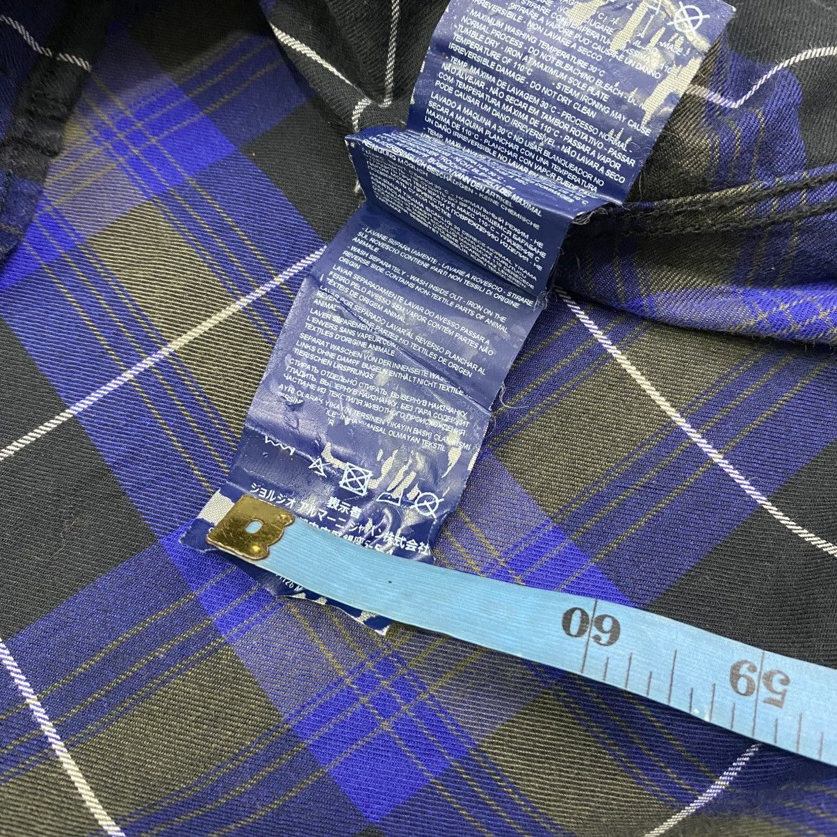 Giorgio Armani Shadow Plaid Armani Jeans button ups shirt with leather logo Size US XS / EU 42 / 0 - 11 Thumbnail