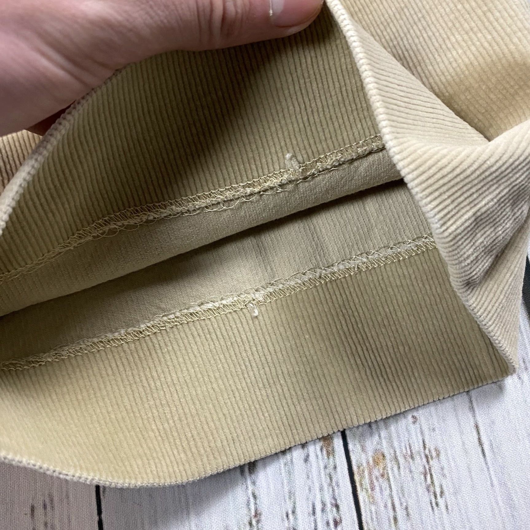 Vintage VINTAGE Polo Golf Mens Pants Chino Corduroy Beige 36x32 Regular Straight 9" Inseam - Belt Loops Logo Classic Polo Golf Beige Linen? Size US M / EU 48-50 / 2 - 4 Thumbnail