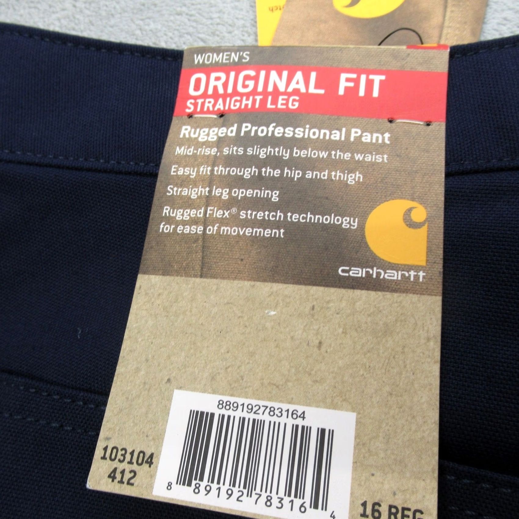 Carhartt Carhartt Pants Womens 16 Navy Original Fit Water Resistant Relax Boot 34x32 NEW Size 38" / US 16 / IT 52 - 5 Thumbnail