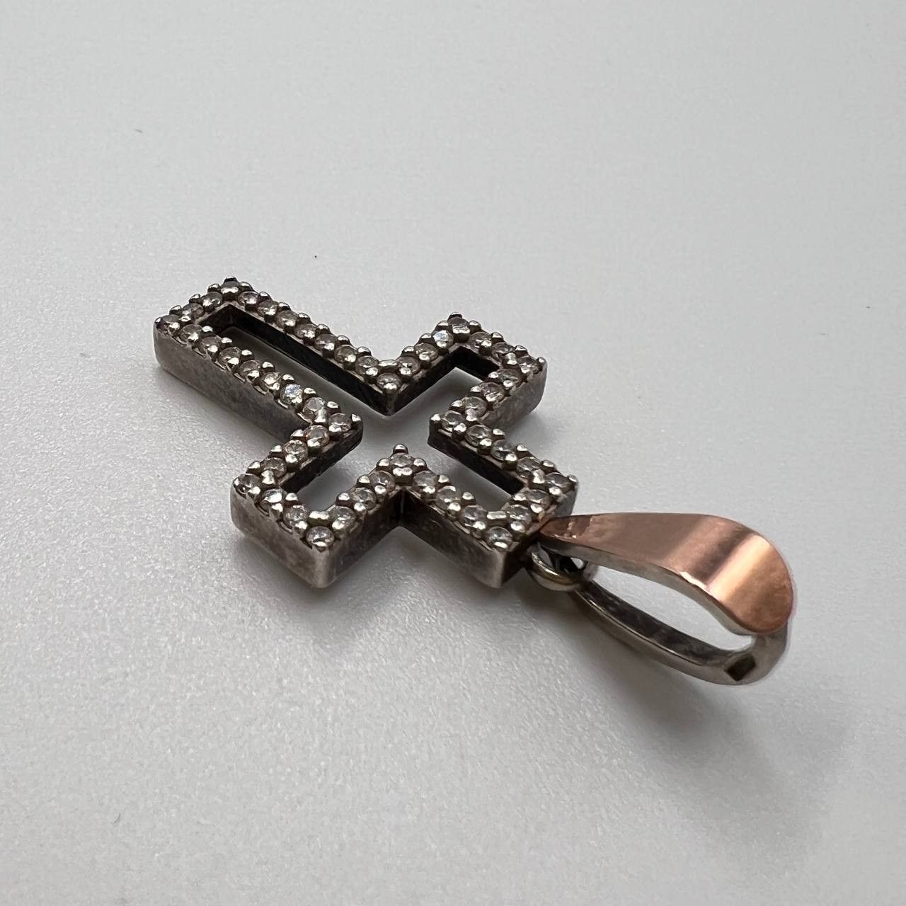 Vintage Vintage Gilt Sterling Silver 925 Pendant Cross Signed 3.2g Size ONE SIZE - 6 Thumbnail