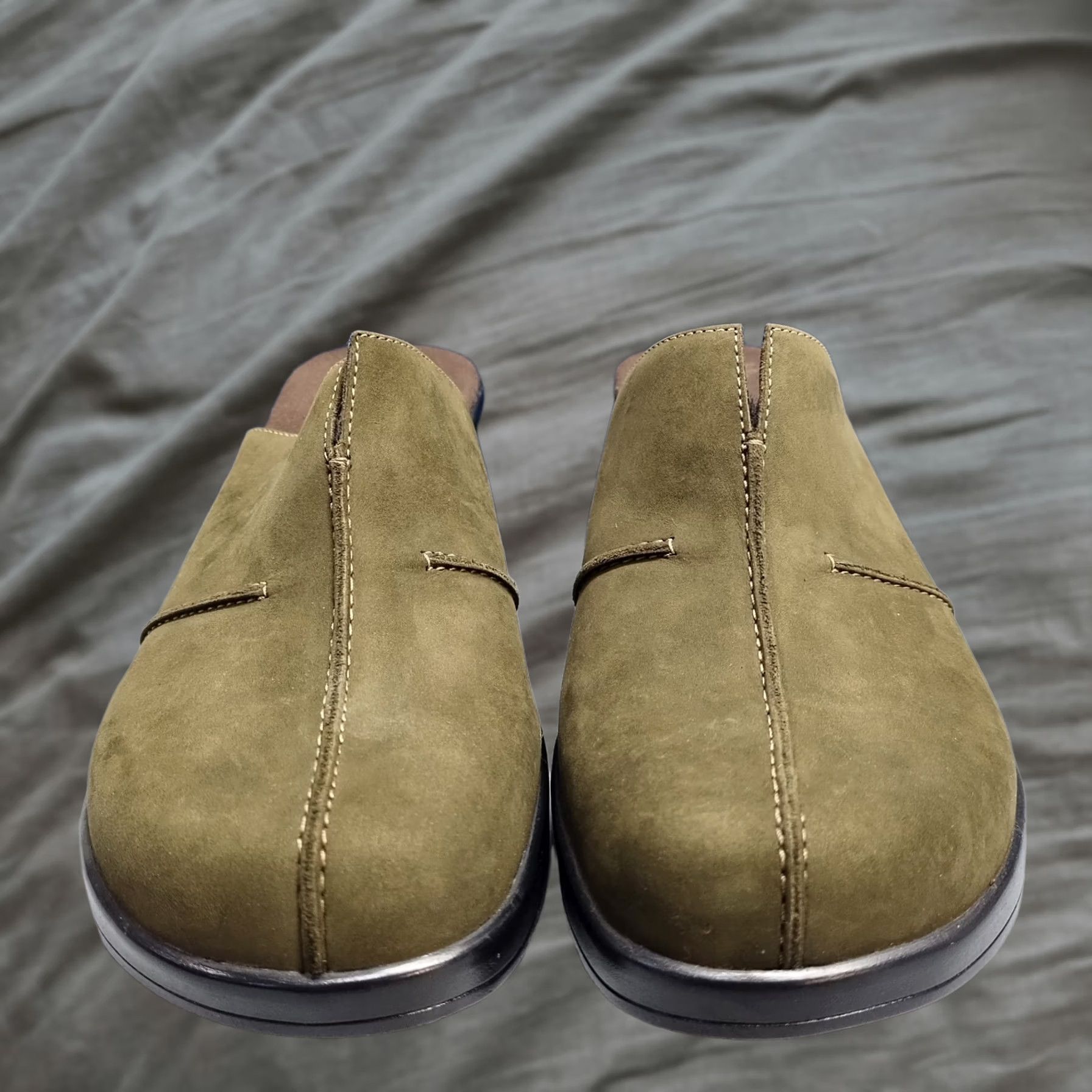 Clarks Clarks Wedge Mules Womens 9M Green Upper Leather Memory Foam Slip On 71104 Size US 9 / IT 39 - 1 Thumbnail