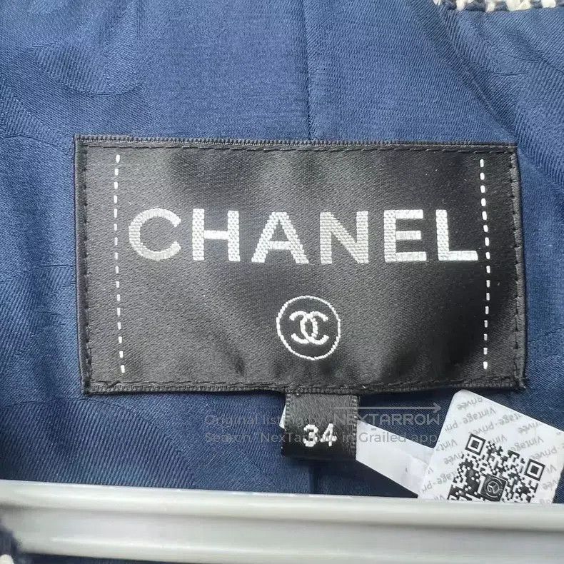Chanel Chanel Black navy blue milky white colour-blocked jacket Size XXS / US 00 / IT 34 - 3 Thumbnail
