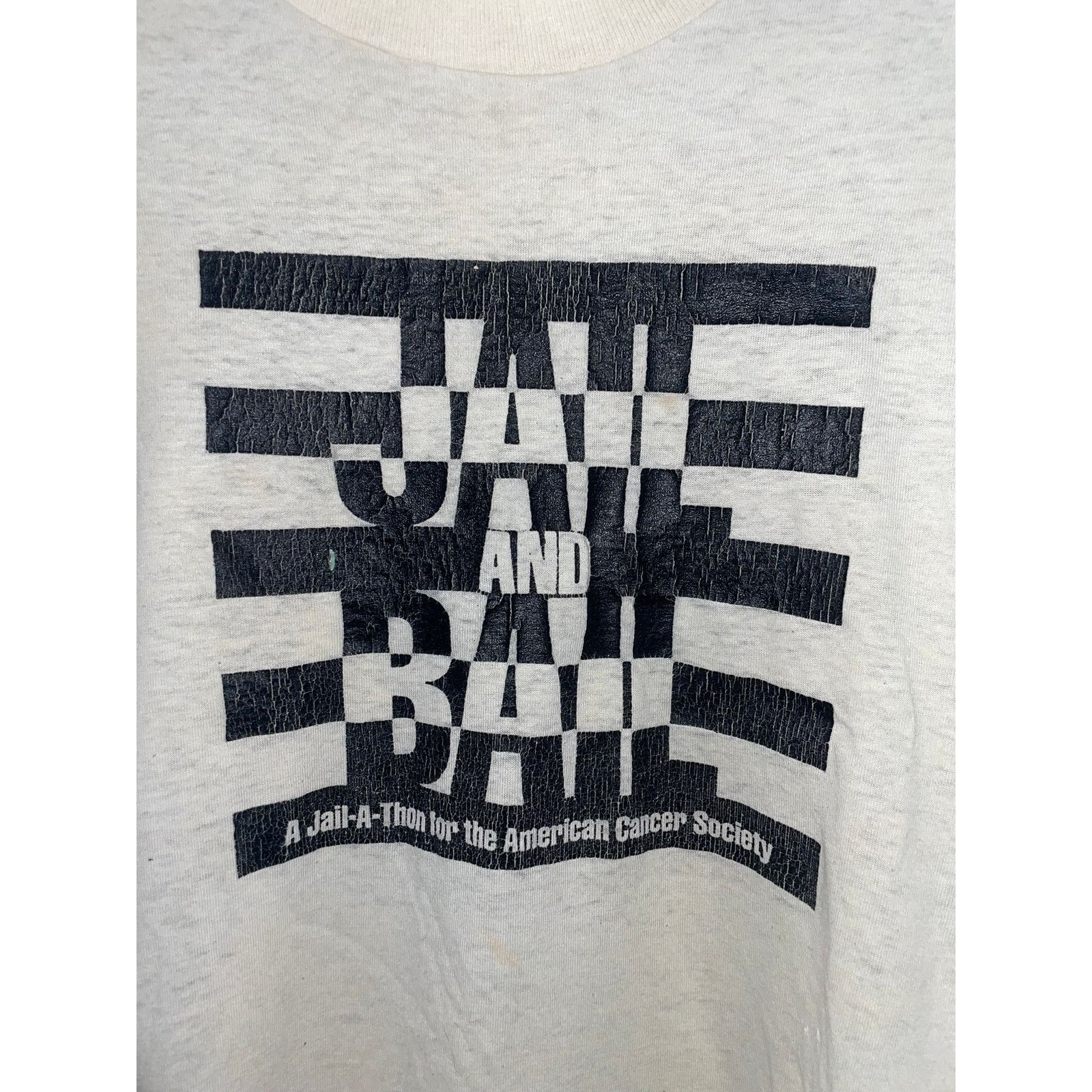 Hanes Vintage Jail Shirt Bail Jail-A-Thon Graphic Tee 90s XL Size US XL / EU 56 / 4 - 2 Thumbnail