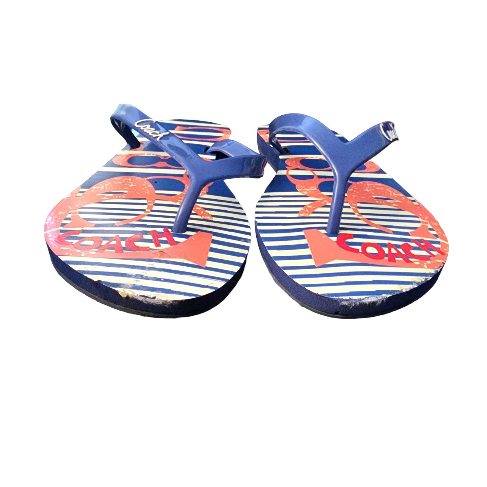 Coach Coach Kali Jelly/Popular Nautical Striped Size 10B Flip Flop Size US 10 / IT 40 - 4 Thumbnail