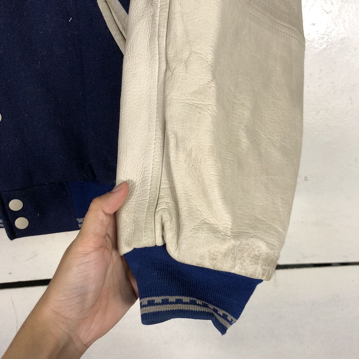 Other × Vintage Vansport Varsity Rares Wool Leather Jacket Size US M / EU 48-50 / 2 - 13 Thumbnail