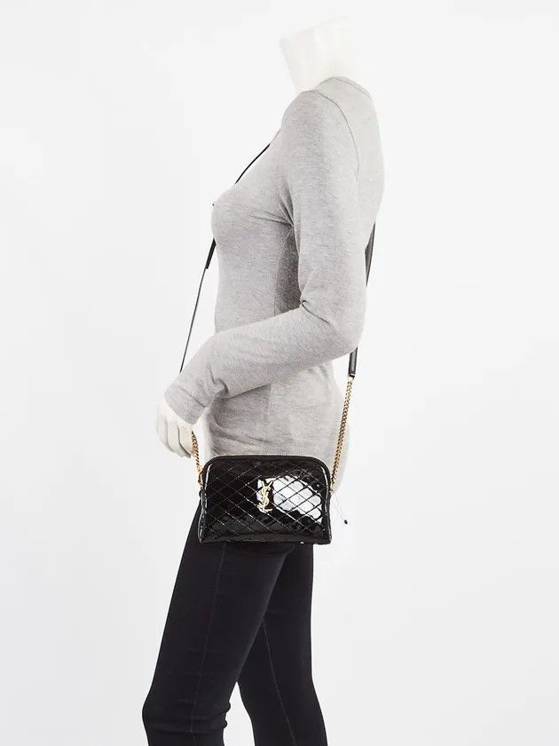 Saint Laurent Paris o1b1hav110125 Size: OS / Gaby Zippered Leather Pouch Black Size ONE SIZE - 2 Thumbnail