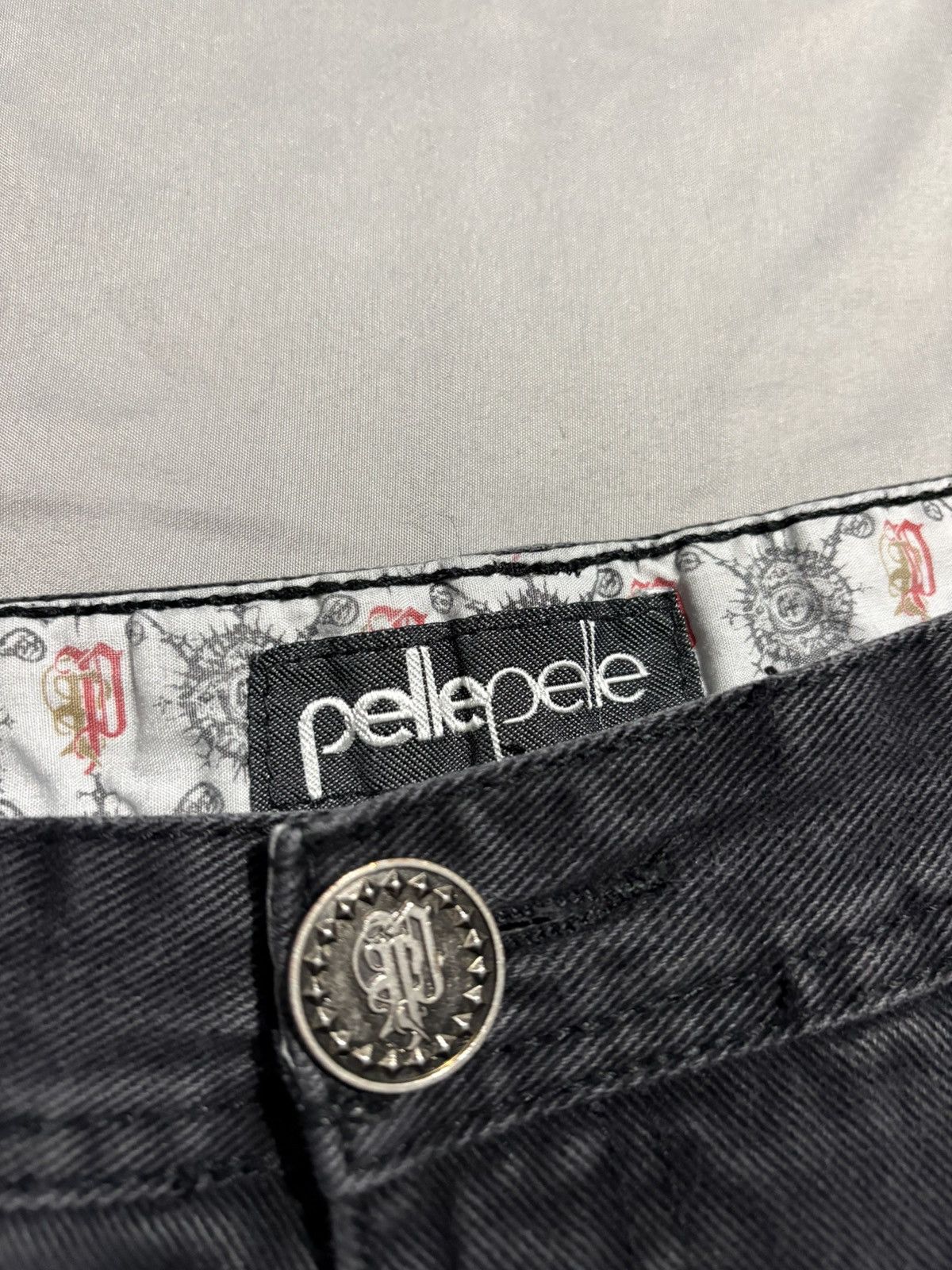 Pelle Pelle Vintage Pelle Pelle Jeans Leather Rhinestone Opium 90s y2k Size US 40 / EU 56 - 7 Thumbnail