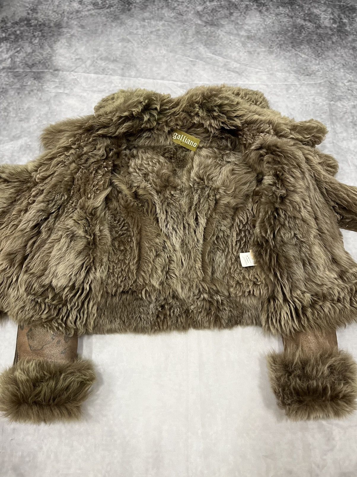 John Galliano Galliano FW2008 Sheepskin Leather Fur Jacket Size L / US 10 / IT 46 - 8 Thumbnail