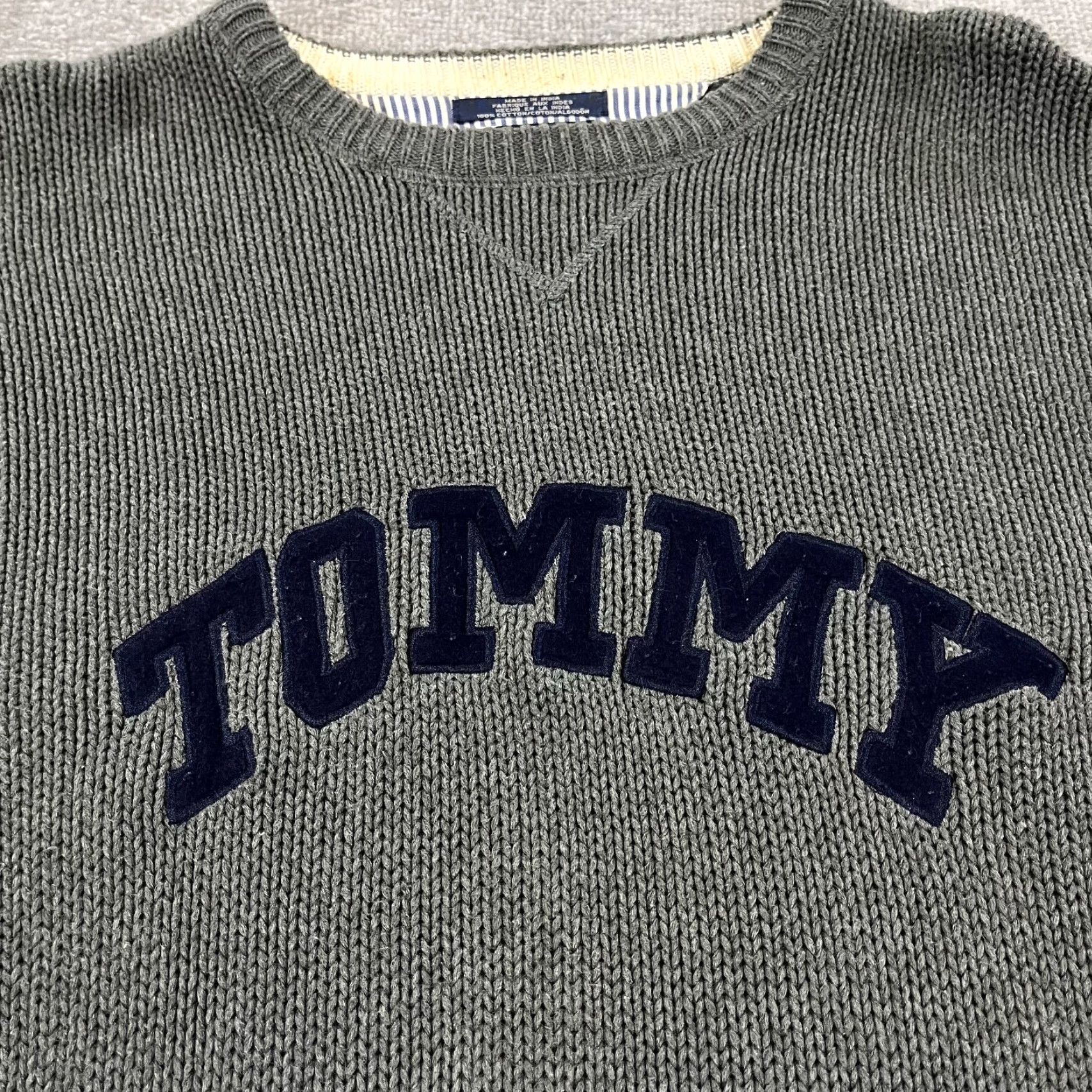 Tommy Hilfiger Tommy Hilfiger Sweater Mens 2XL Gray Heavyweight Knit Crewneck 90s Vintage Designer Classic Size US XXL / EU 58 / 5 - 3 Thumbnail