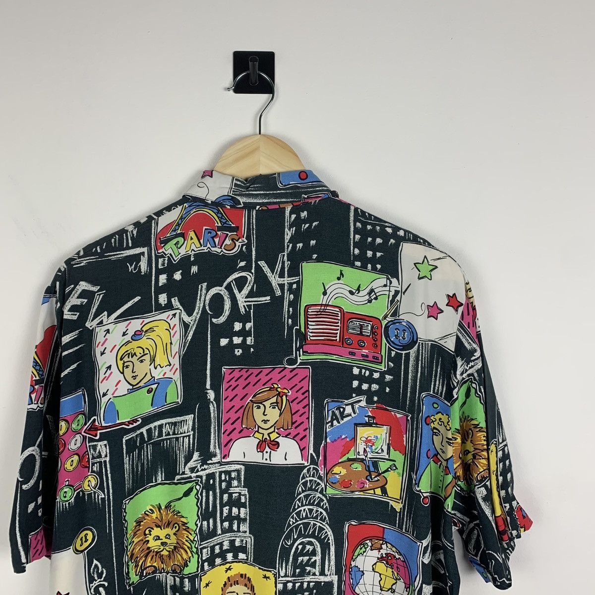 Vintage Crazy Art Vintage Shirt Short Sleeve Abstract Pattern 90’s Size US XS / EU 42 / 0 - 10 Thumbnail