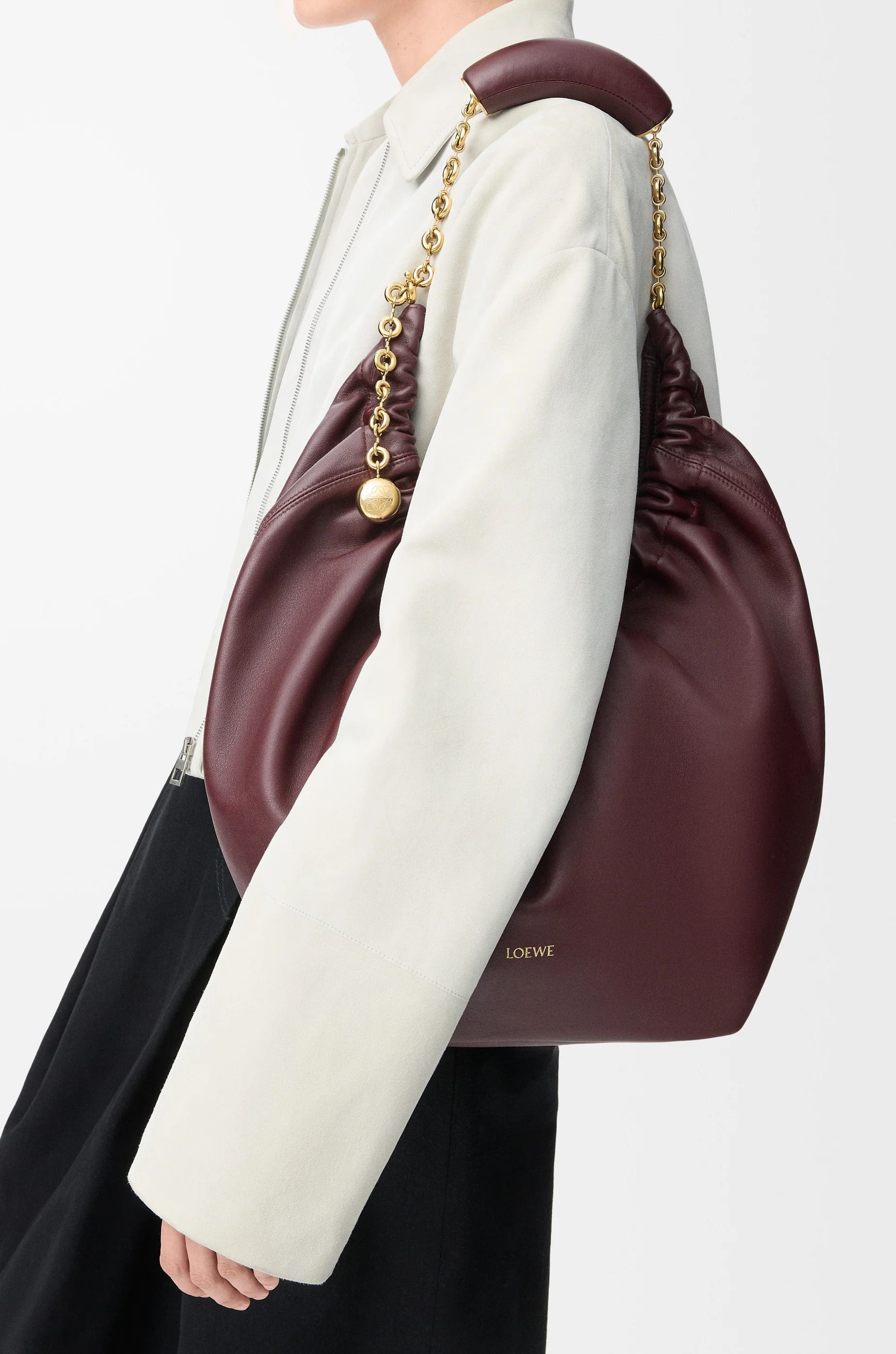 Loewe o1in1g0426 Size: OS / Medium Squeeze Bag in Burgundy Size ONE SIZE - 3 Thumbnail