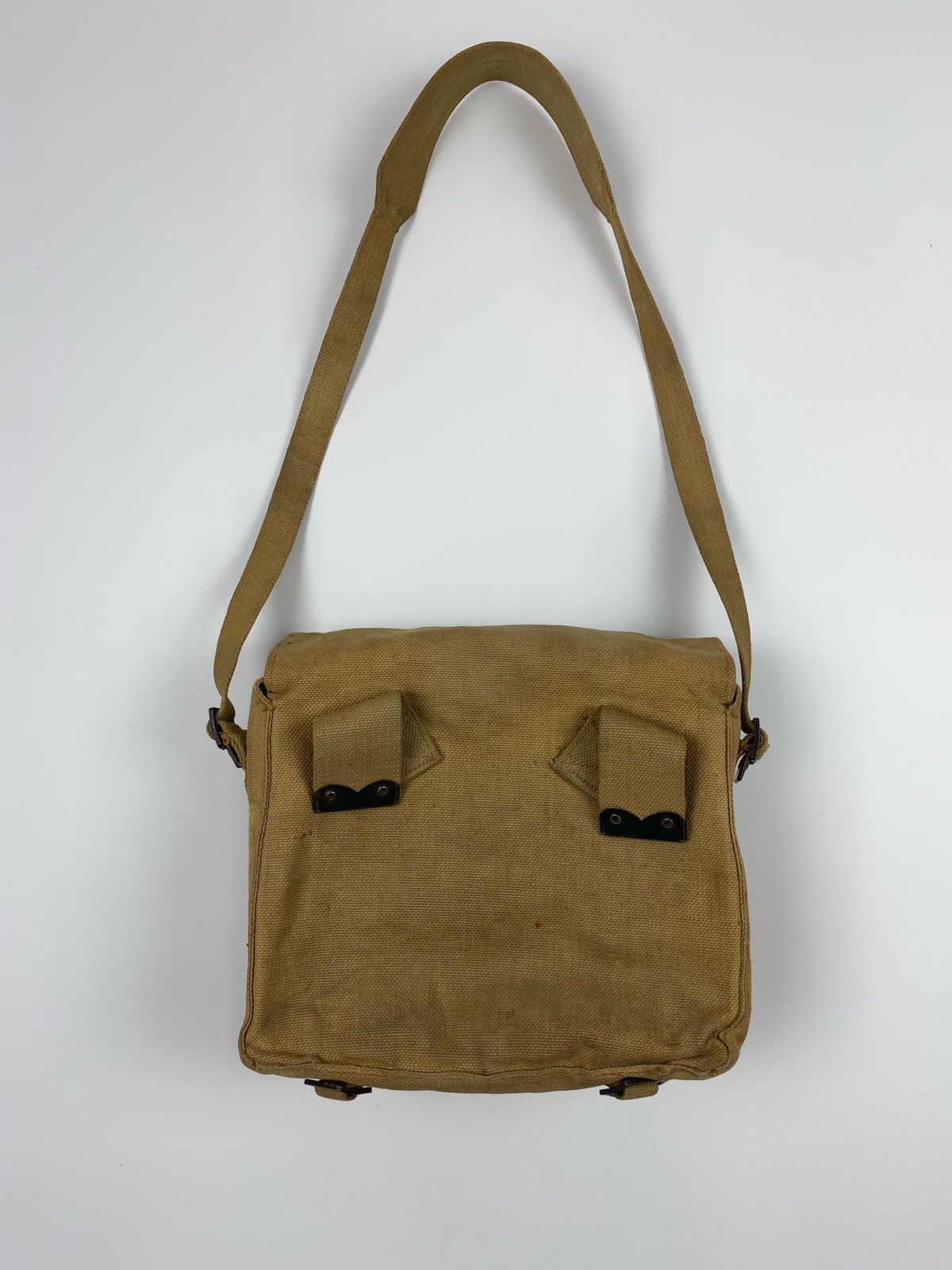 Vintage 1950’s Vintage British Army P-37 Heavy Canvas Shoulder Bag Size ONE SIZE - 8 Thumbnail